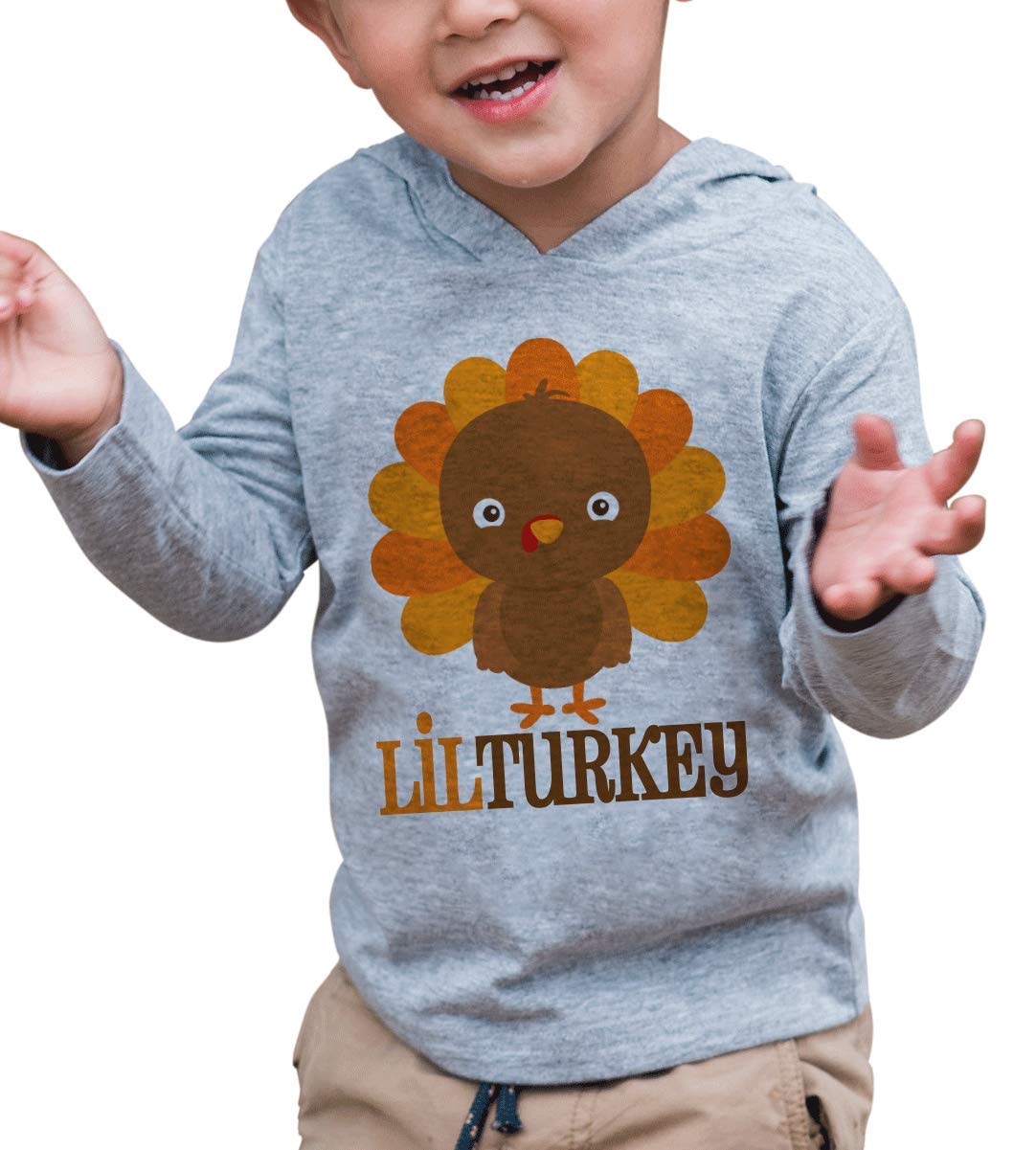 7 ate 9 Apparel Baby Boy's Lil Turkey Thanksgiving Hoodie - Cute Thanksgiving Outfit for Infants & Toddlers - Perfect for Family Gatherings, Holiday Photos & Autumn Festivities