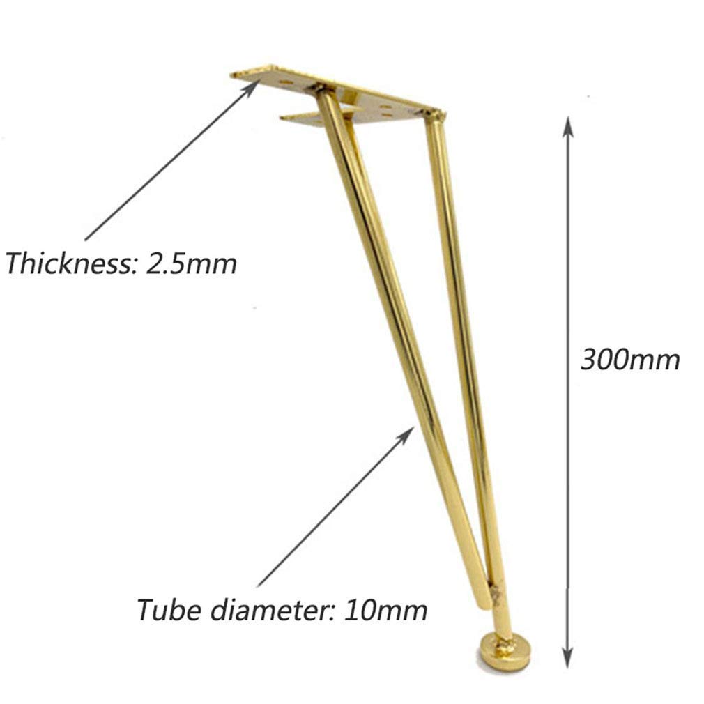 4 Pack Gold Hairpin Legs 11.8