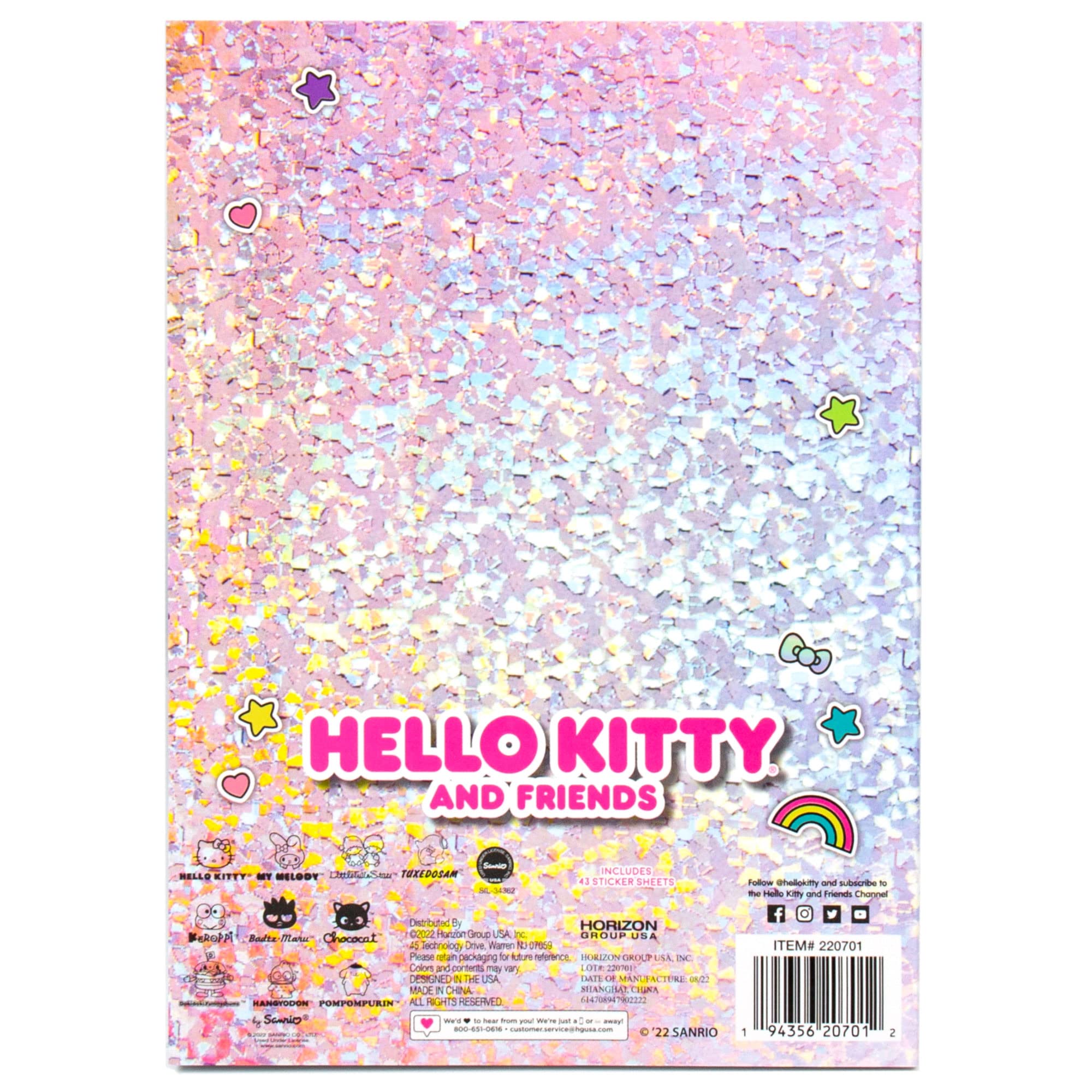 Sanrio Hello Kitty & Friends 1500+ Kawaii Stickers Set - Hello Kitty, Chococat, My Melody, Keroppi, Badtz-Maru, Pompompurin - Cute Gift for Kids, Teens, Girls & Adults - Perfect for Scrapbooking, Journals, Laptops & Water Bottles