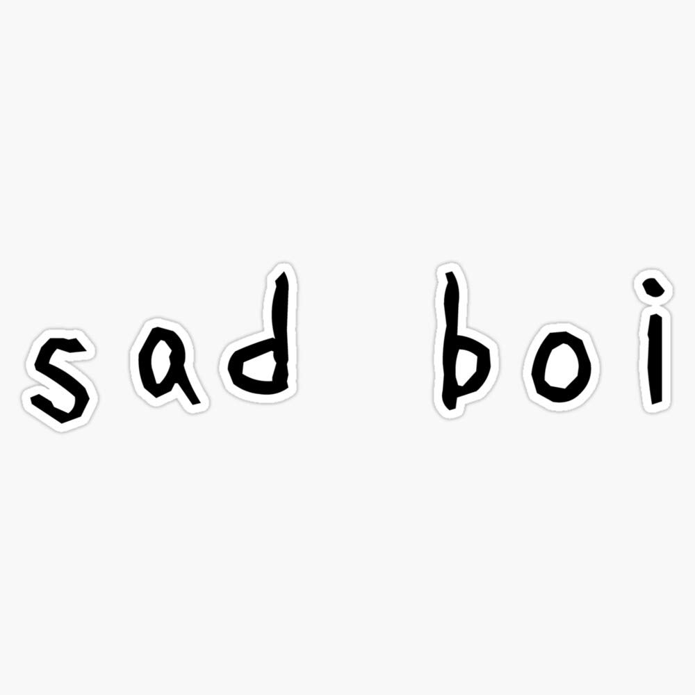 Sad Boi Sticker 5in - Waterproof Decal for Laptop & Car Bumper