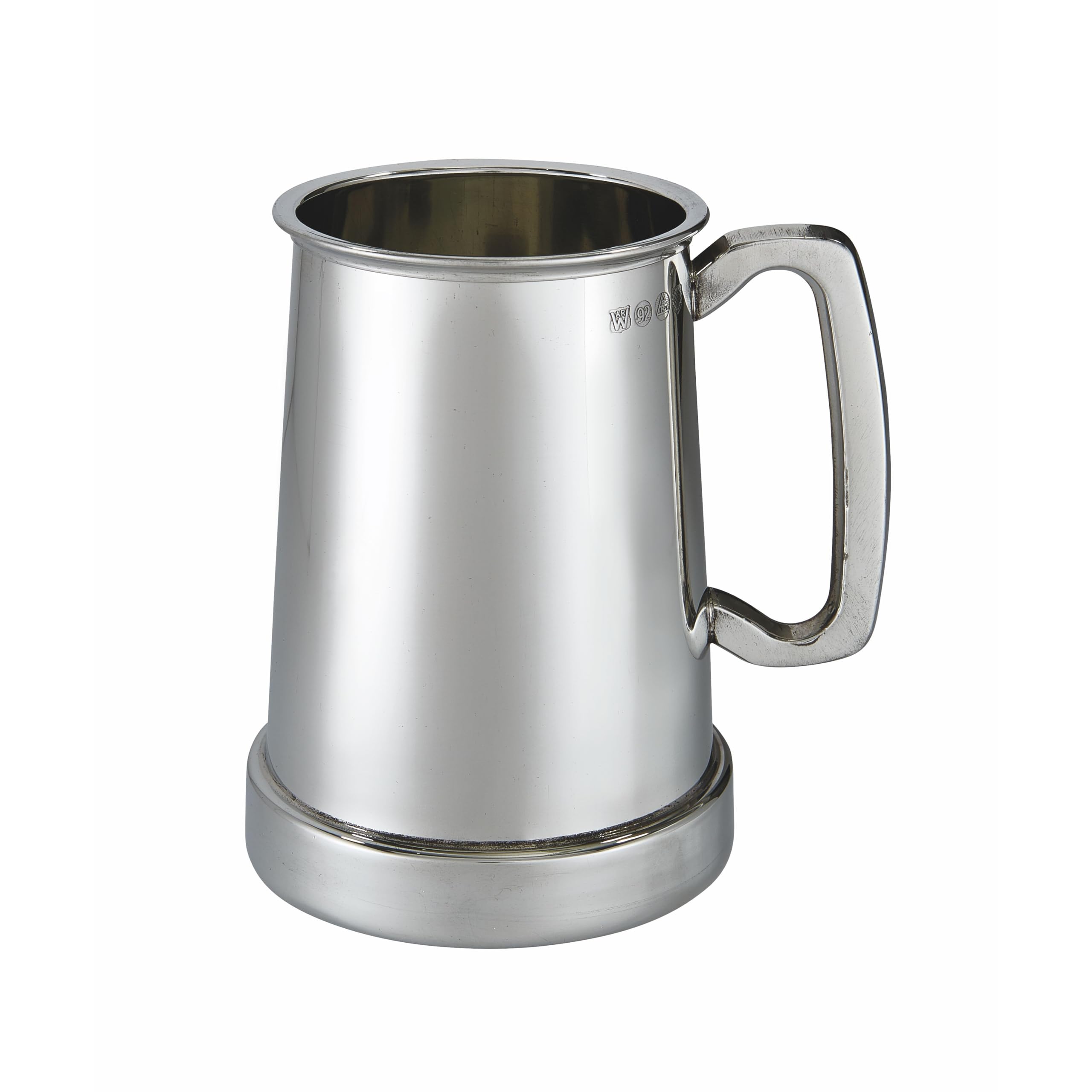 1 Pint Pewter Tankard with Glass Base - Authentic Shilling Style for Beer, Ale & Home Bar Decor | Perfect for Gifts, Parties & Medieval Themed Events