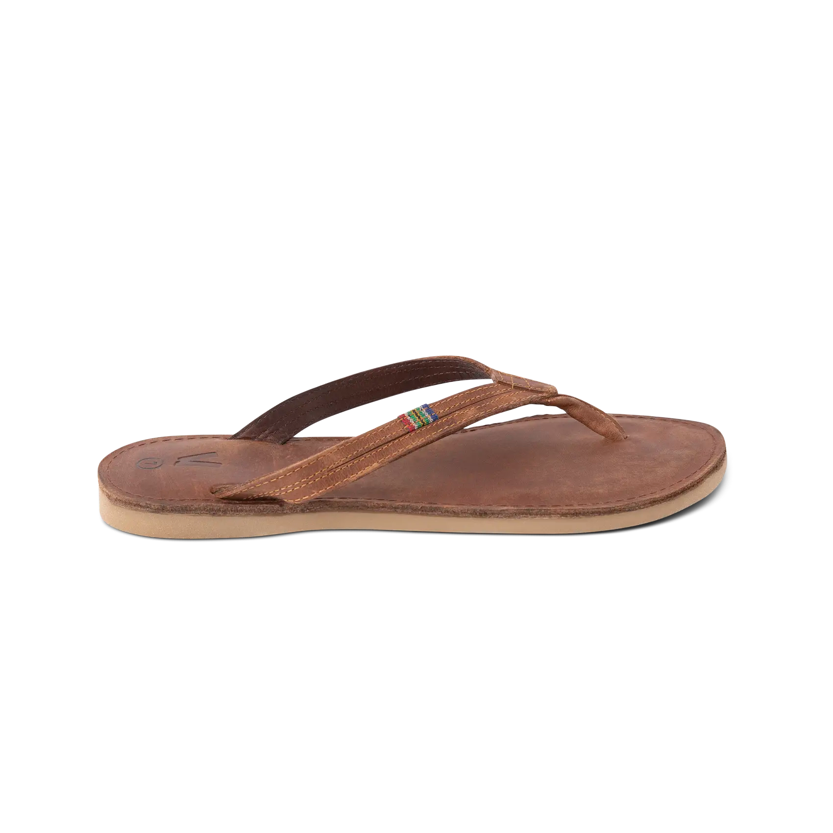 Veldskoen Women's Plakkie Sandals - Thin Strap Brown Leather Comfortable Summer Shoes for Beach, Walking & Casual Outfits