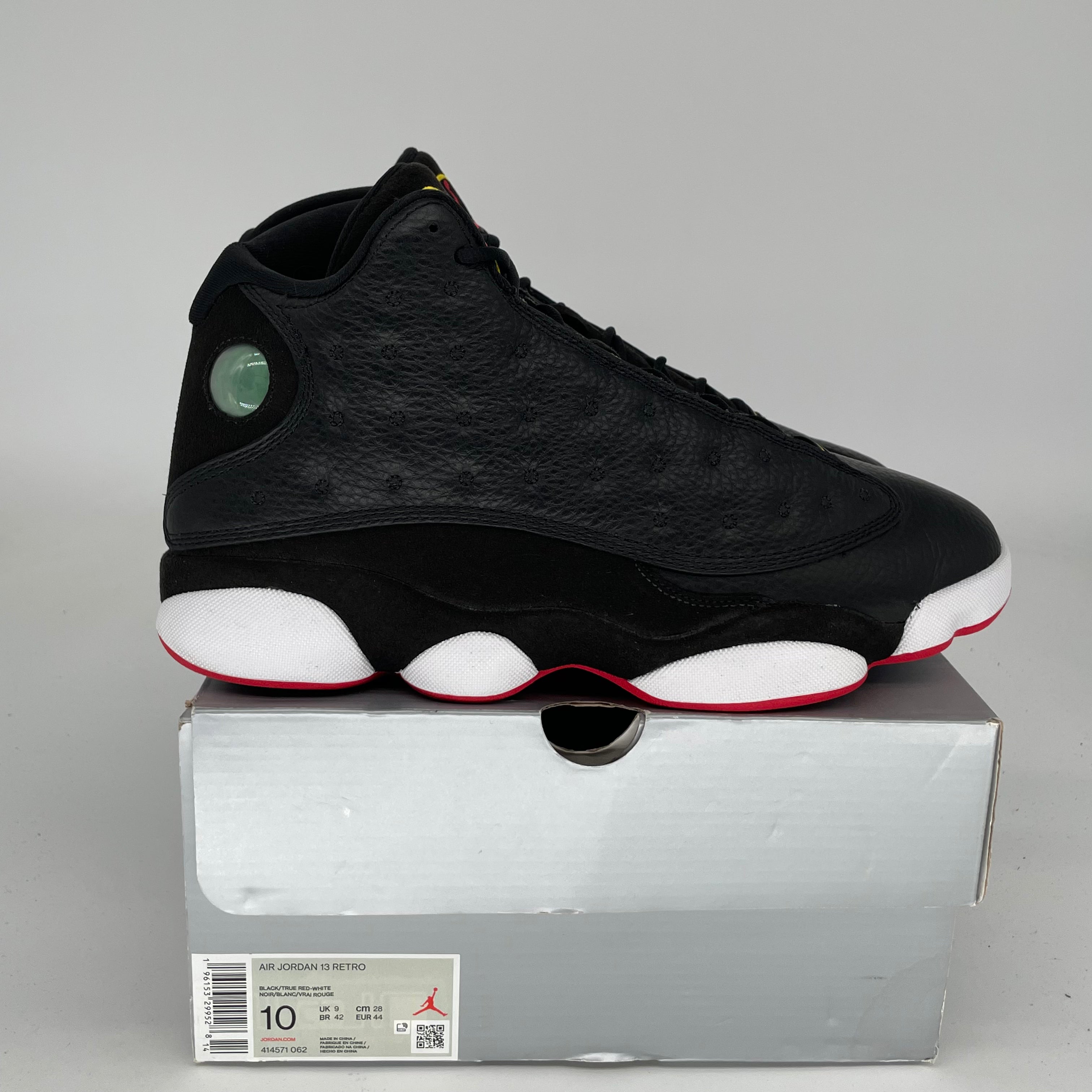 AIR JORDAN 13 PLAYOFFS Basketball Shoes Men's Size 10 - Black/True Red (414571-062) for Court Performance & Streetwear Style