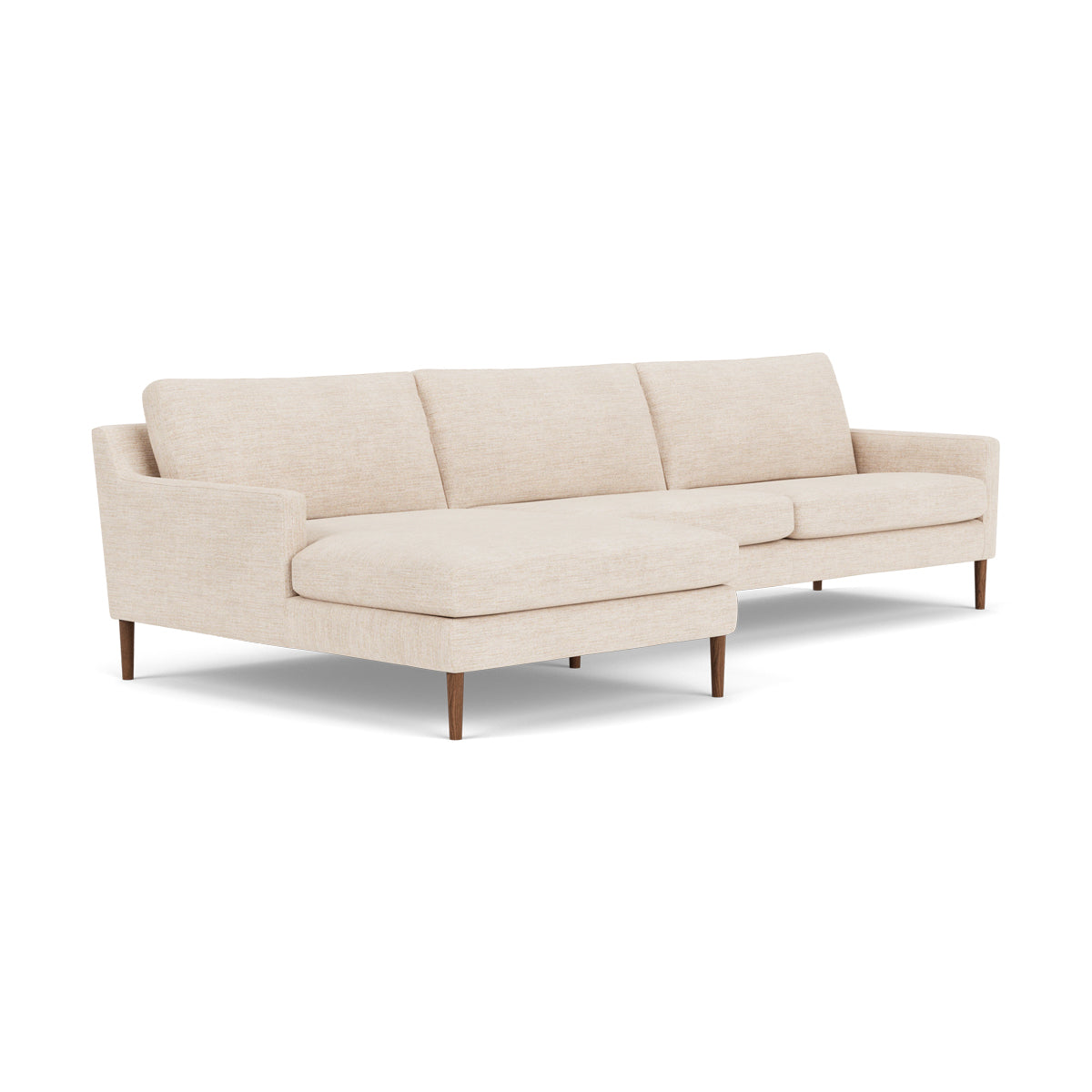 Astha Fabric Left Chaise Sofa - Modern L-Shaped Sectional Couch with Reversible Design for Living Room, Lounge & Home Theater Comfort