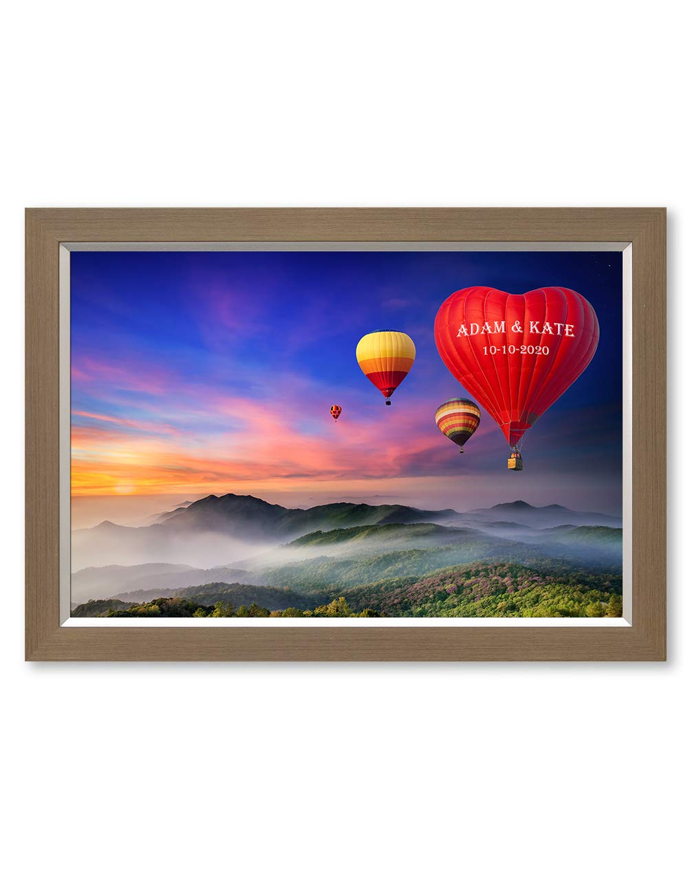 IPIC - Personalized Romantic Wall Art with Names, Custom Couple Gift for Wedding Anniversary - Framed Ready-to-Hang Artwork 27x19 - Perfect for Bedroom Decor & Romantic Home Gifts