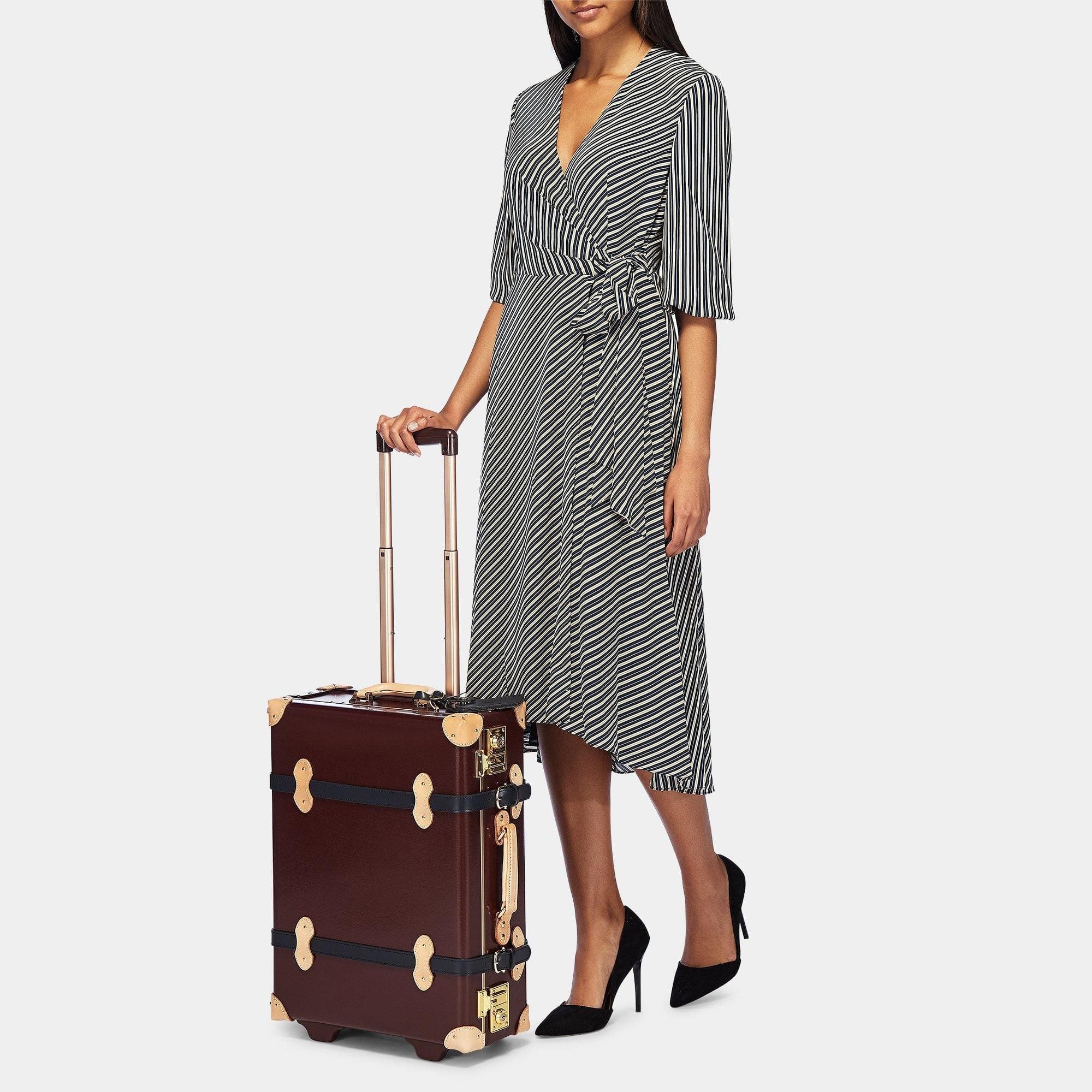 The Architect Burgundy Carry-On Luggage - Stylish & Durable Suitcase for Business Travel & Weekend Getaways