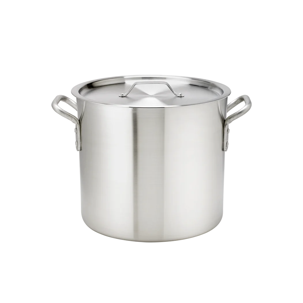 Thermalloy 60 Quart Heavy Duty Aluminum Stock Pot - Extra Large Cooking Pot for Soups, Stews, Pasta & Canning - Commercial & Home Kitchen Use