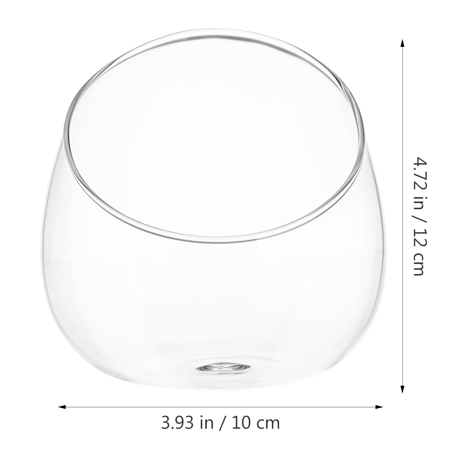 Angoily Cut Glass Bowl Vase - Elegant Terrarium Container, Candle Holder, Candy Dish & Planter for Home Decor, Centerpiece, Floral Arrangements & DIY Projects