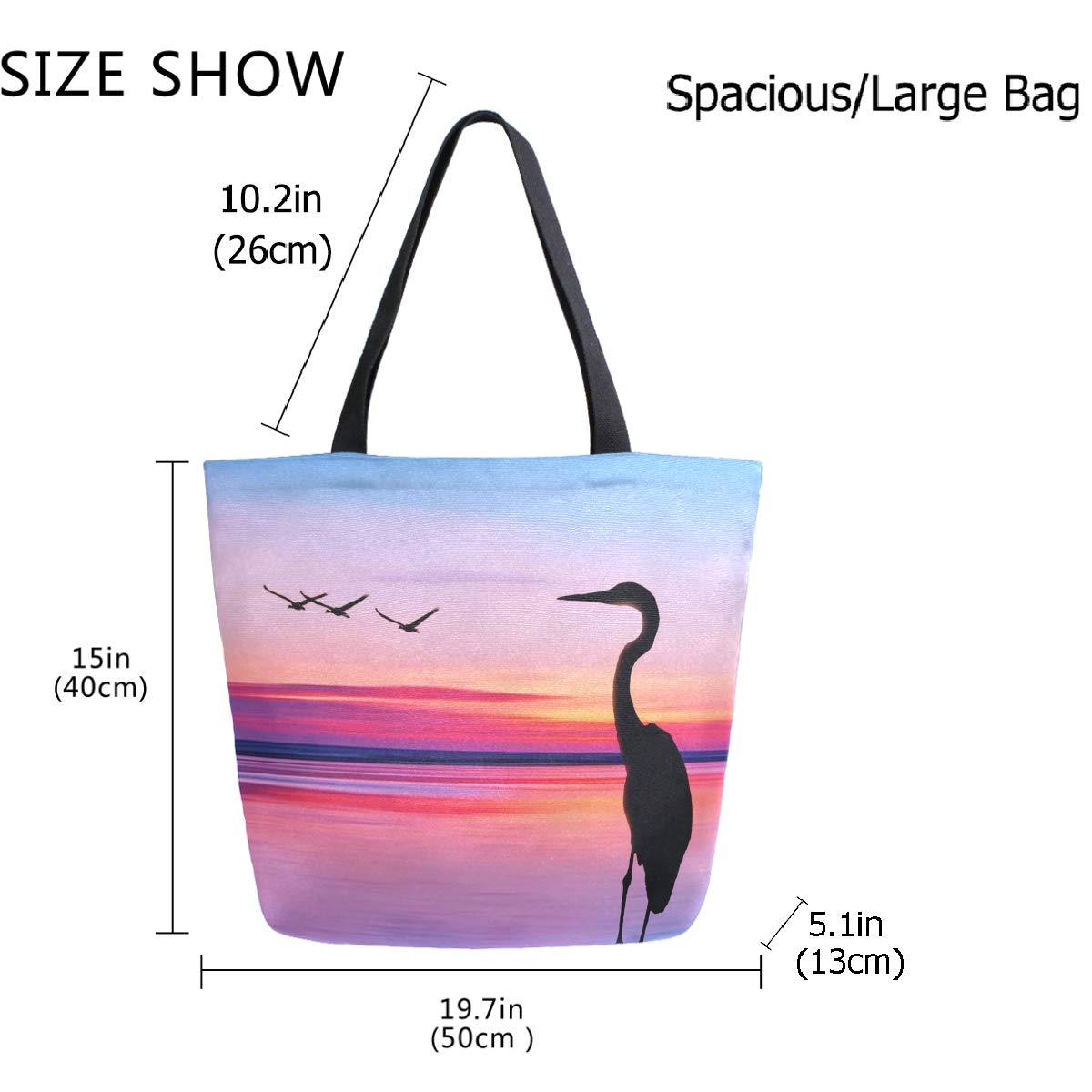 Stylish Print Extra Large Shoulder Tote Bag for Women - Beach Travel, Weekender, Gym, Grocery Shopping - Durable & Spacious Carryall for Work, School, Vacation & Everyday Use