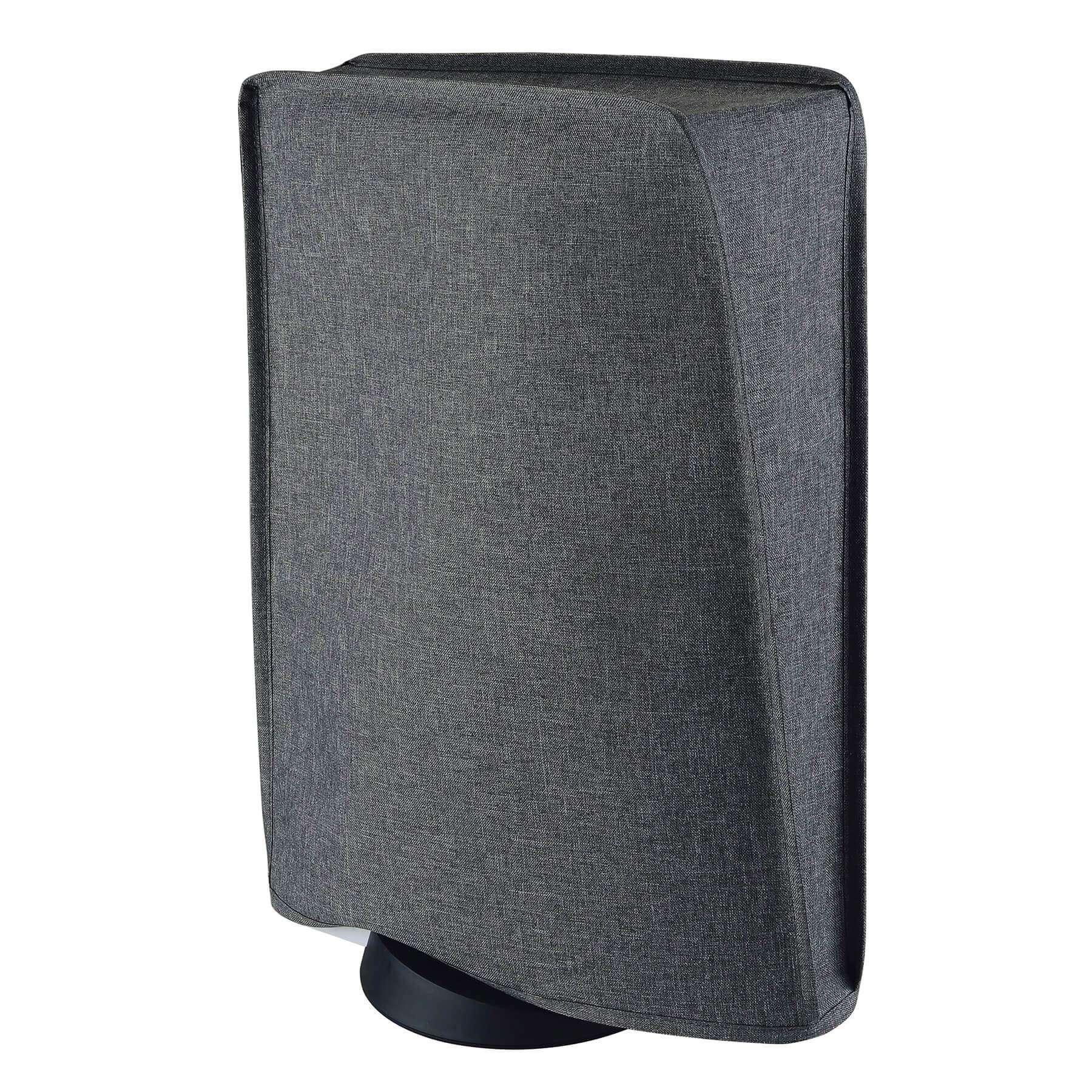 PlayVital Gray Nylon Dust Cover for PS5 Console - Soft Anti-Scratch Waterproof Protective Sleeve for PS5 Digital & Disc Edition - Perfect for Gaming Setup, Travel & Storage Protection