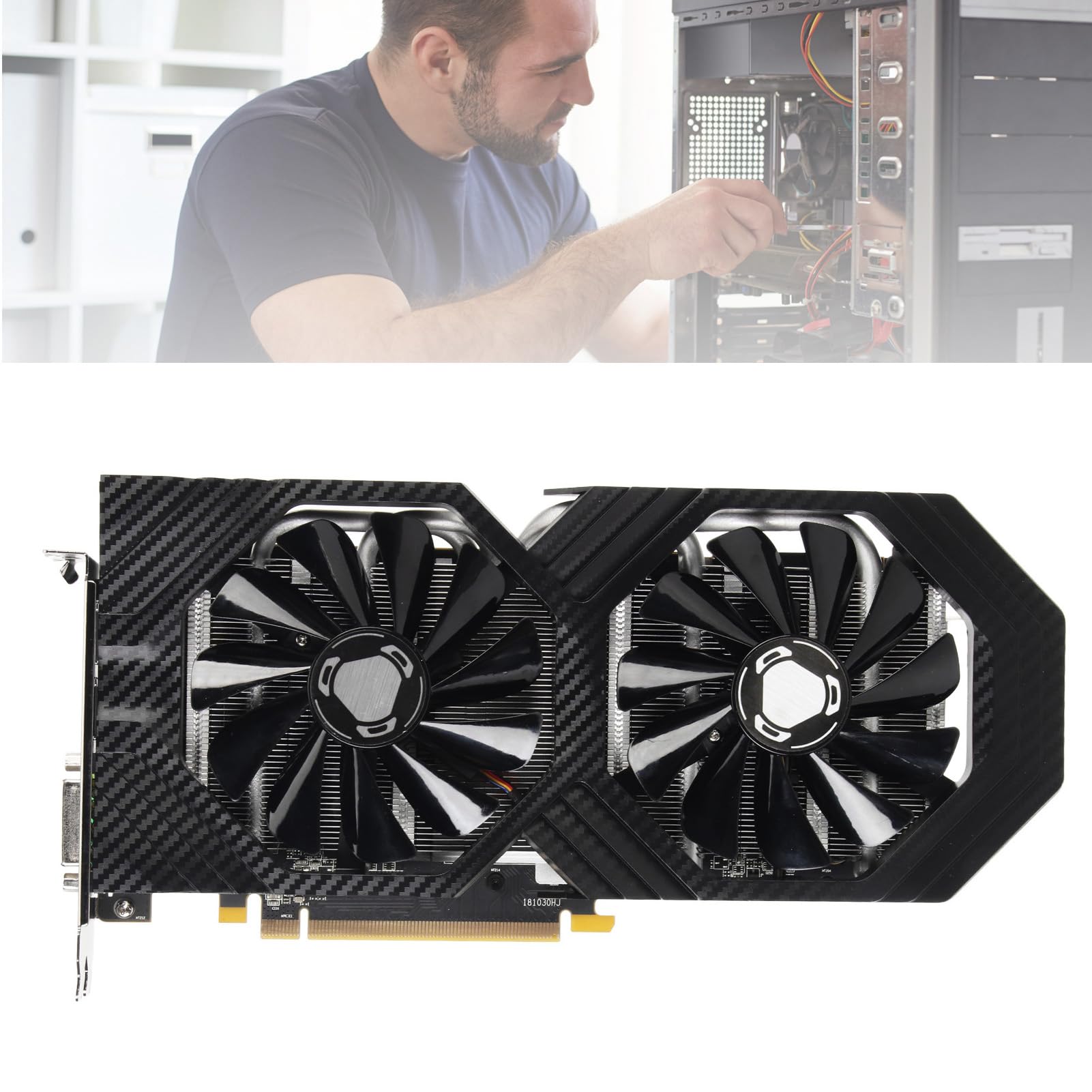 RX590 8GB GDDR5 256-bit Gaming Graphics Card with Dual Fans - VR Ready, DirectX 12 & OpenGL 4.5 Support, PCI Express 3.0 x16 - HDMI, DisplayPort & DVI-D Outputs for PC Gaming, Video Editing & 3D Rendering