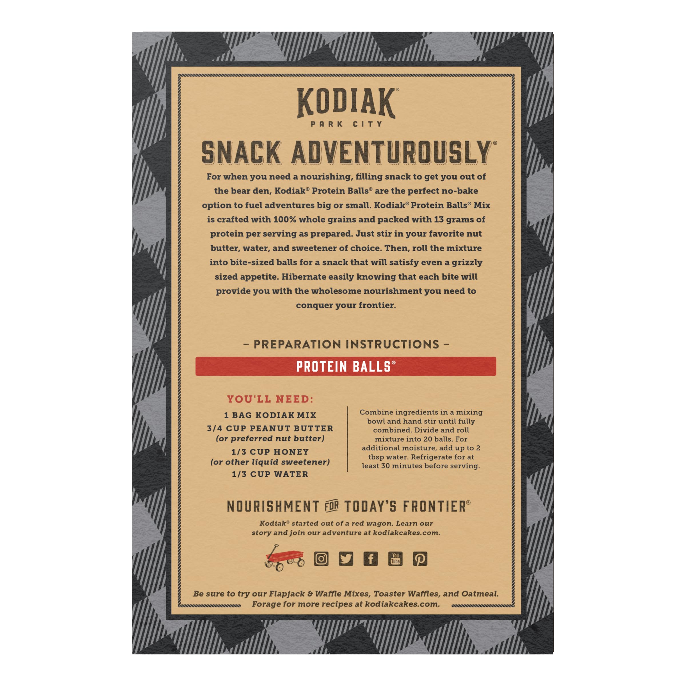 Kodiak Cakes Oatmeal Protein Ball Mix - Chocolate Chip Flavor, High Protein Snack, 100% Whole Grains, Pack of 6 | Perfect for Post-Workout Recovery, Healthy Breakfast & On-the-Go Energy Boost