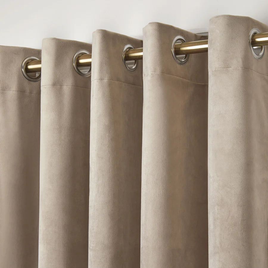Laurence Llewelyn Bowen Montrose Eyelet Curtains - Premium Linen Window Drapes for Living Room & Bedroom - Elegant Home Decor for Modern Interiors
