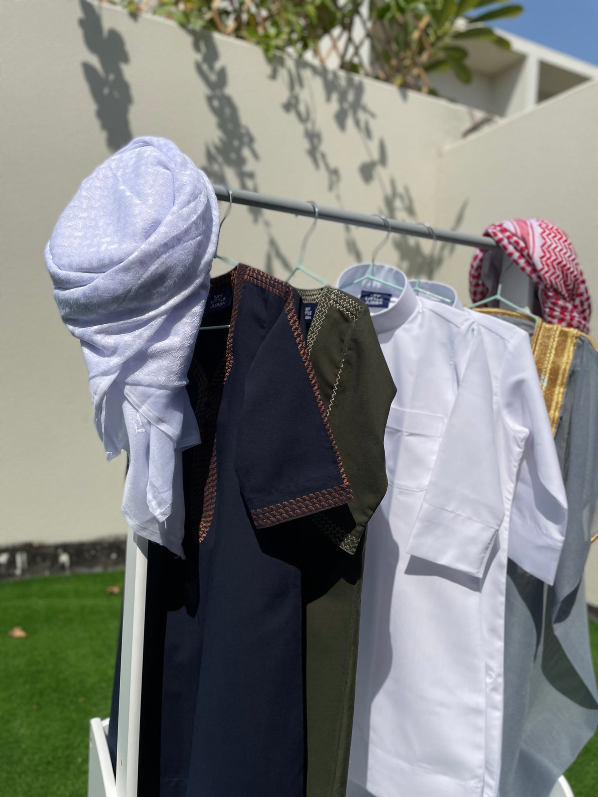 Royal Baby Boy Thobe Gift Set - Grey Bisht for 0-12 Months | 10-Piece Islamic Outfit for Newborns & Special Occasions | Eid, Aqiqah, Photography & Family Gatherings