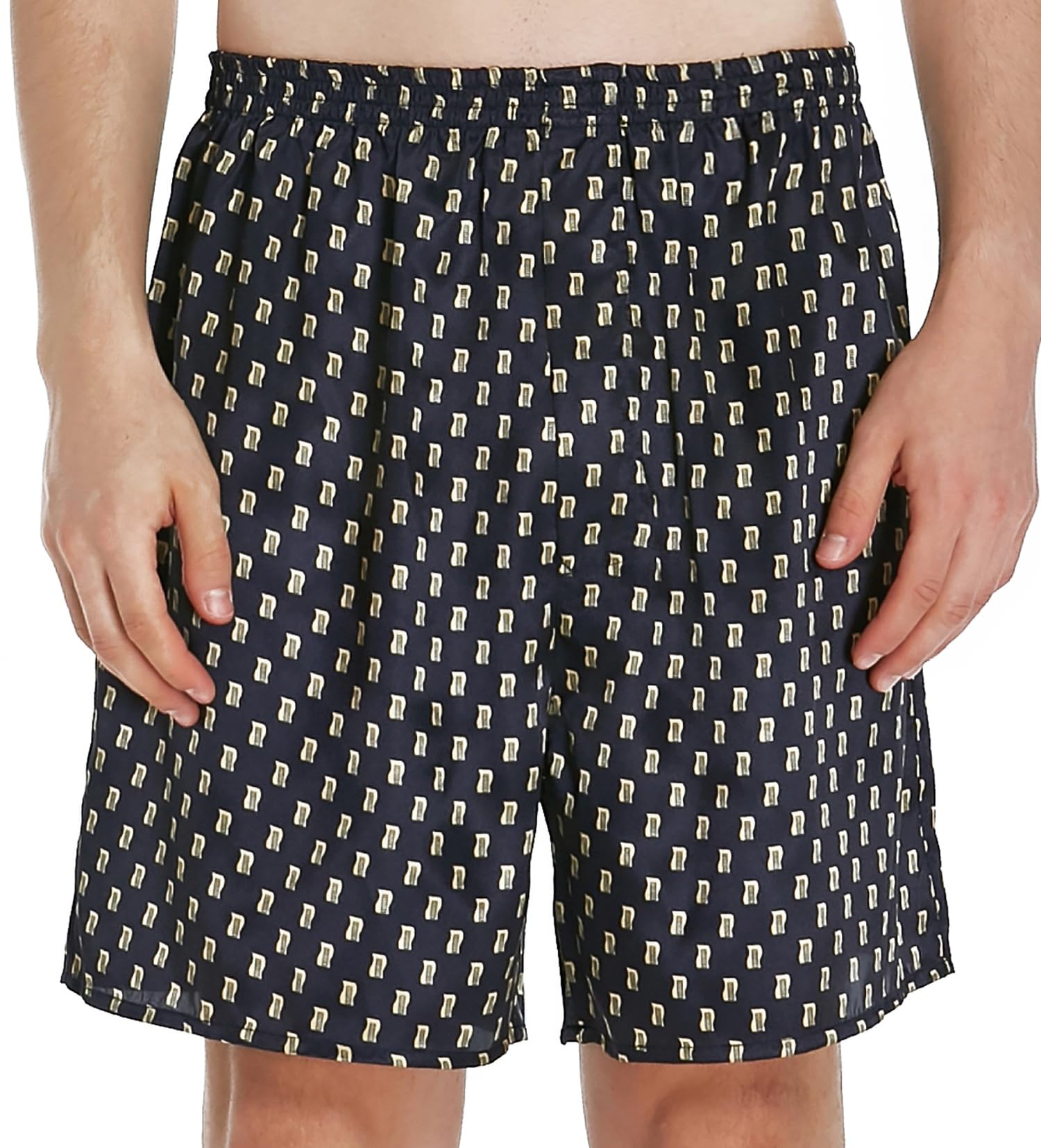 Lavenderi Men's Silk Satin Boxer Shorts - Luxury Sleepwear Pajama Shorts for Comfortable Nightwear & Lounge Wear