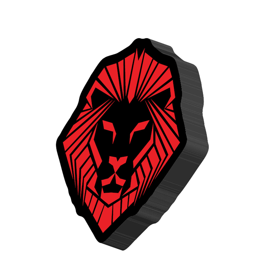 Durable Black and Red Lion Shield Dog Chew Toy - Tough Chew Toy for Aggressive Chewers, Interactive Play & Dental Health - Perfect for Large Dogs, Puppy Teething, and Training Rewards