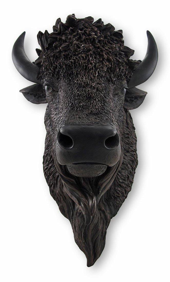 American Bison Faux Taxidermy Wall Mount - 18