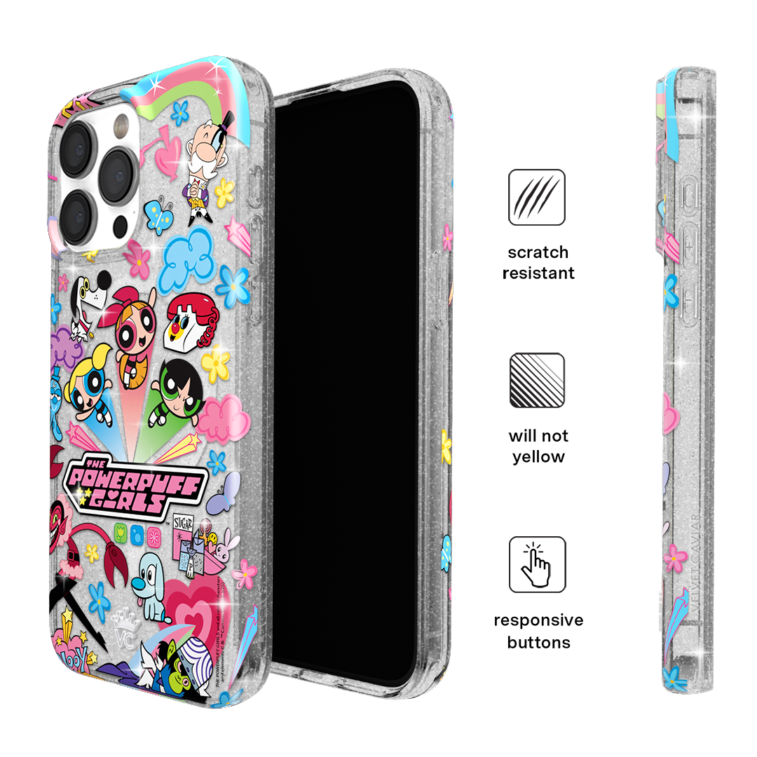 The Powerpuff Girls Girl Power iPhone Case - Cute Cartoon Character Phone Cover for iPhone 13/12/11/X/8/7 - Perfect for Fans, Kids, and Gift Giving - Durable Protection for School, Work, and Everyday Use
