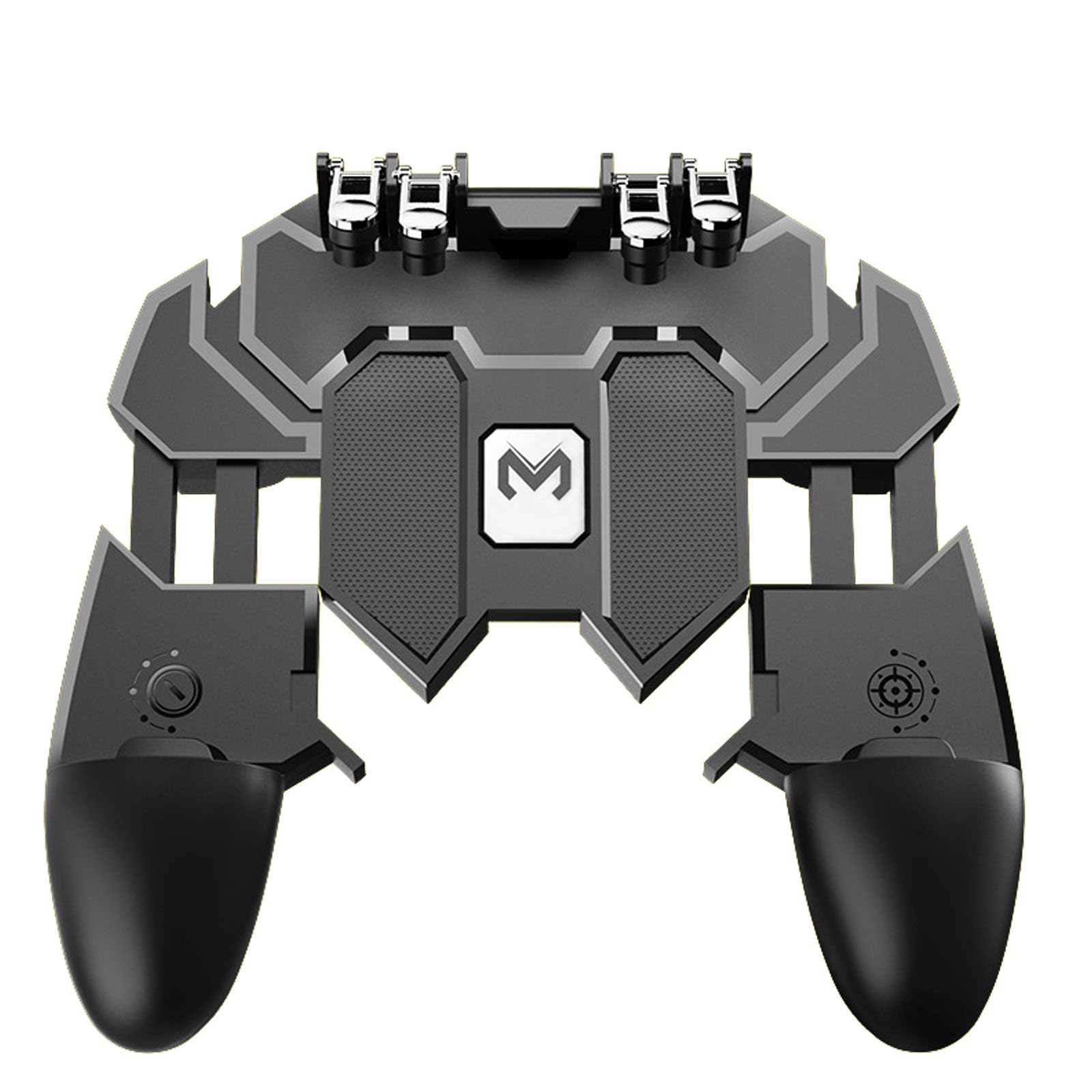 Upgraded 6-Finger Mobile Game Controller for Android & iOS - Sensitive Triggers for Shooter Games Like Knives Out, PUBG & Call of Duty Mobile | Perfect for Competitive Gaming & Esports Tournaments