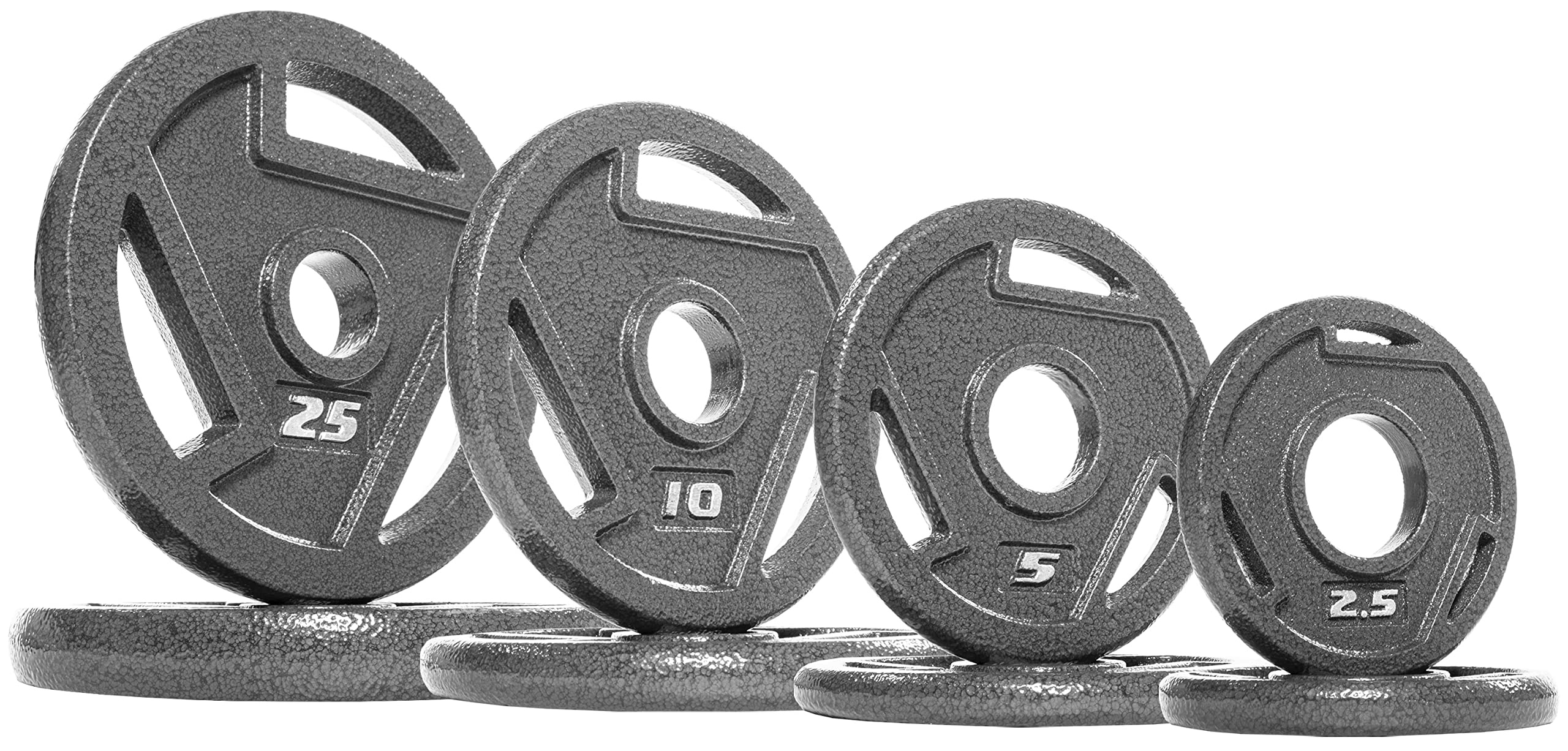 BalanceFrom Cast Iron Olympic 2-Inch Plate Weight Plate for Strength Training, Weightlifting & CrossFit - Multiple Weight Options & Package Deals - Perfect for Home Gyms, Commercial Fitness Centers & Powerlifting Competitions