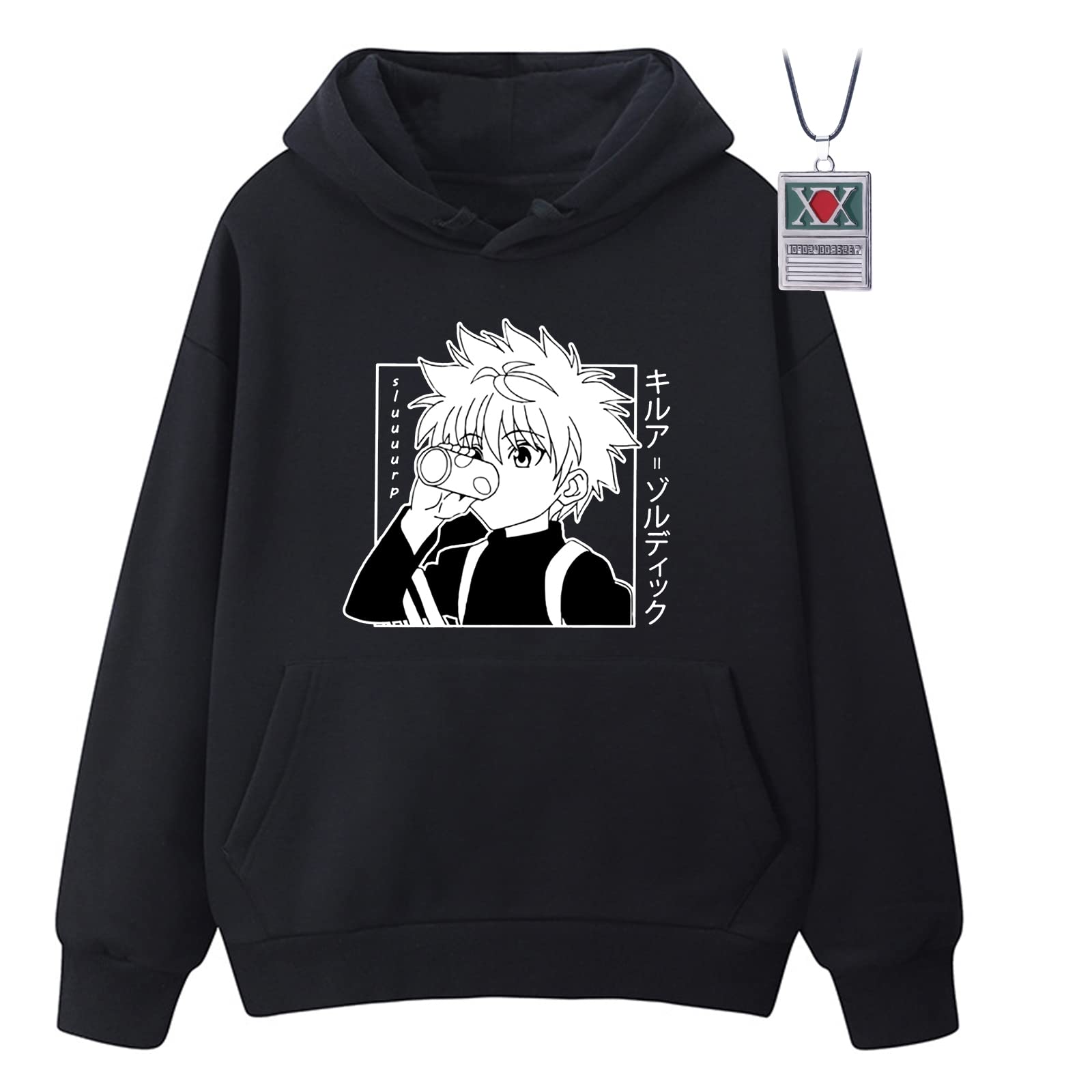 Hunter x Hunter Killua Hoodie Unisex - Anime Manga Sweatshirt for Men & Women - Perfect for Cosplay, Casual Wear & Anime Fans