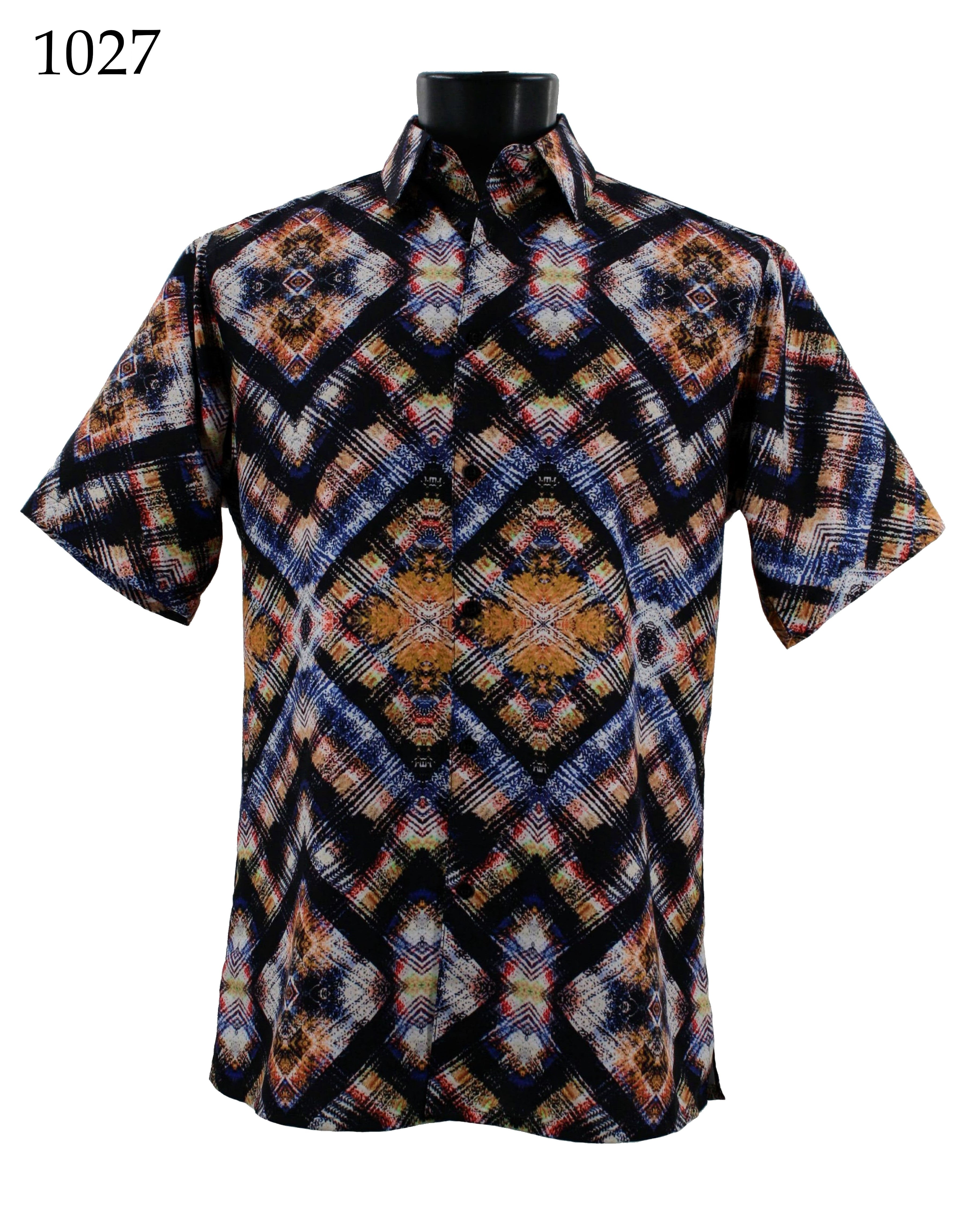 Bassiri Men's Casual Short Sleeve Shirt 1027 - Breathable Cotton Summer T-Shirt for Outdoor Activities, Travel & Everyday Wear