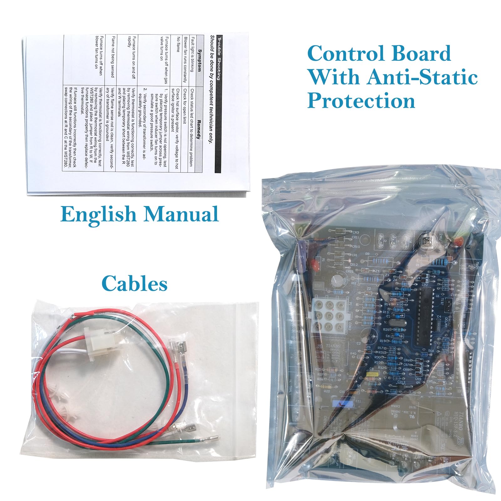 Goodman Furnace Control Circuit Board B18099-13 - Compatible with B18099-06, B18099-08, B18099-10, White-Rodgers 50T35-730, 50T35-743 & ICM280 - HVAC Replacement Part for Home Heating Systems