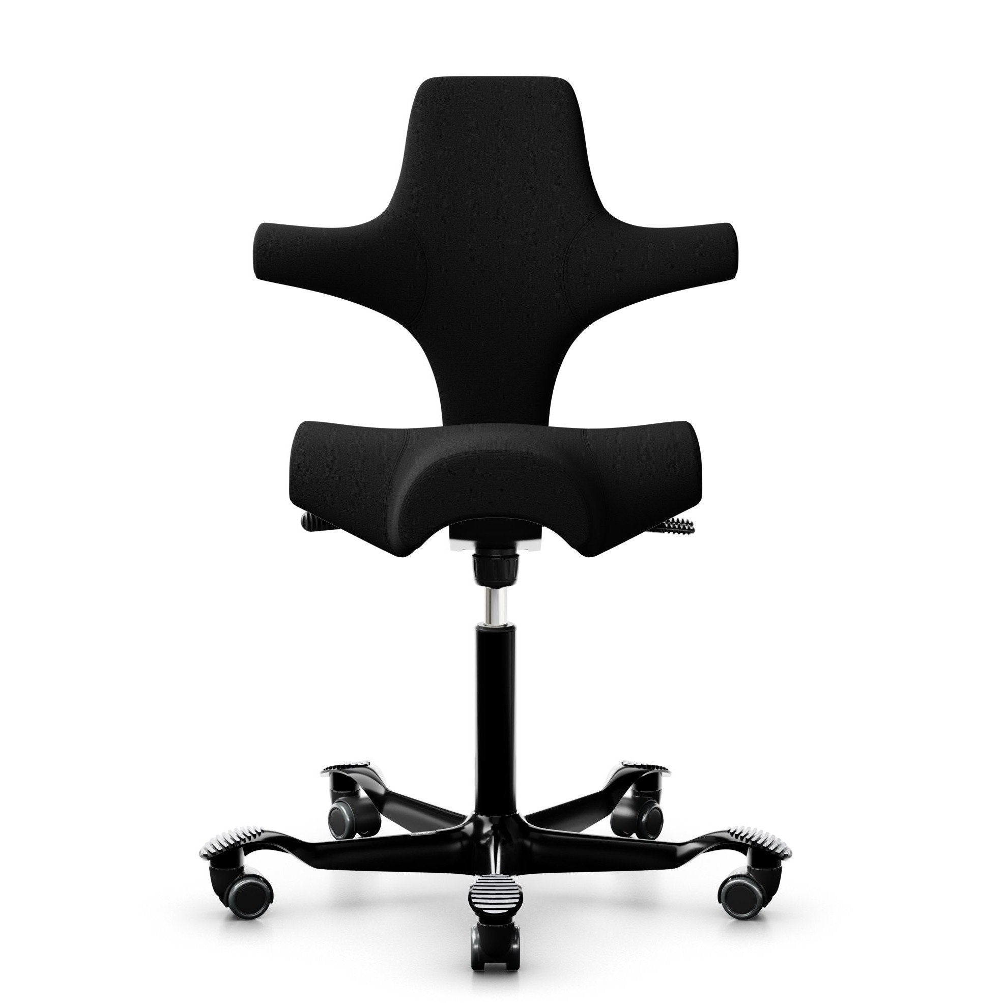 HÅG Capisco 8107 Ergonomic Office Chair - Adjustable Mesh Back Support, Fabric Seat, Black - Perfect for Home Office, Gaming & Workspace Comfort