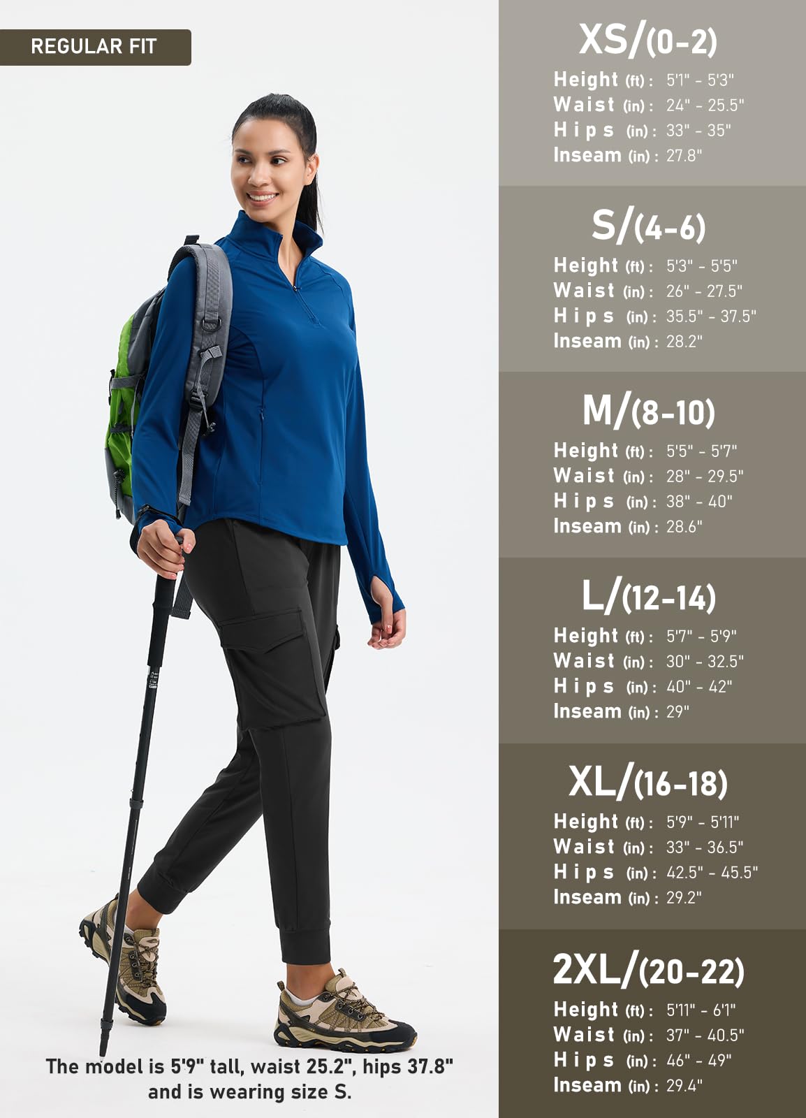 Women's Fleece Lined Cargo Joggers - Water Resistant Winter Hiking Pants, Warm Sweatpants for Snow Running & Outdoor Activities | Perfect for Hiking, Camping, and Cold Weather Workouts