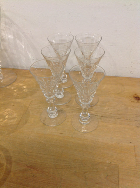 Set of 6 Towle Crystal Cordial Glasses - Elegant Stemware for Cocktails, Dessert Wines & Entertaining - Perfect for Dinner Parties, Weddings & Home Bar Decor
