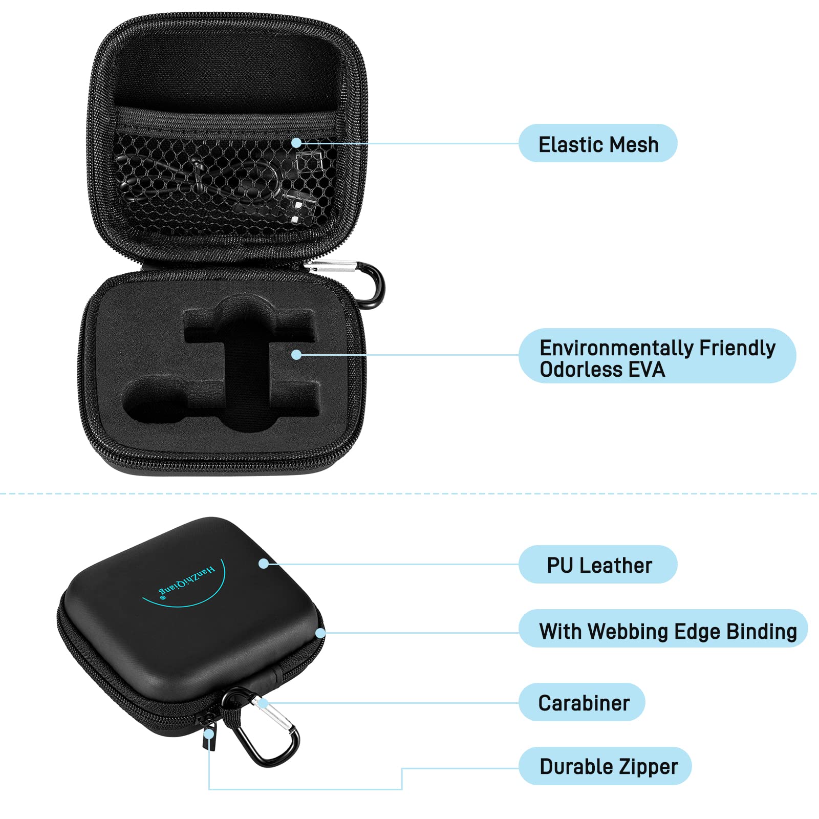 Hard Travel Carrying Case for Wireless Lavalier Microphones - Compatible with MAYBESTA BOYA PQRQP JUDKIOM Mini Mics | Durable Protective Storage for Podcasting, Interviews & Video Recording