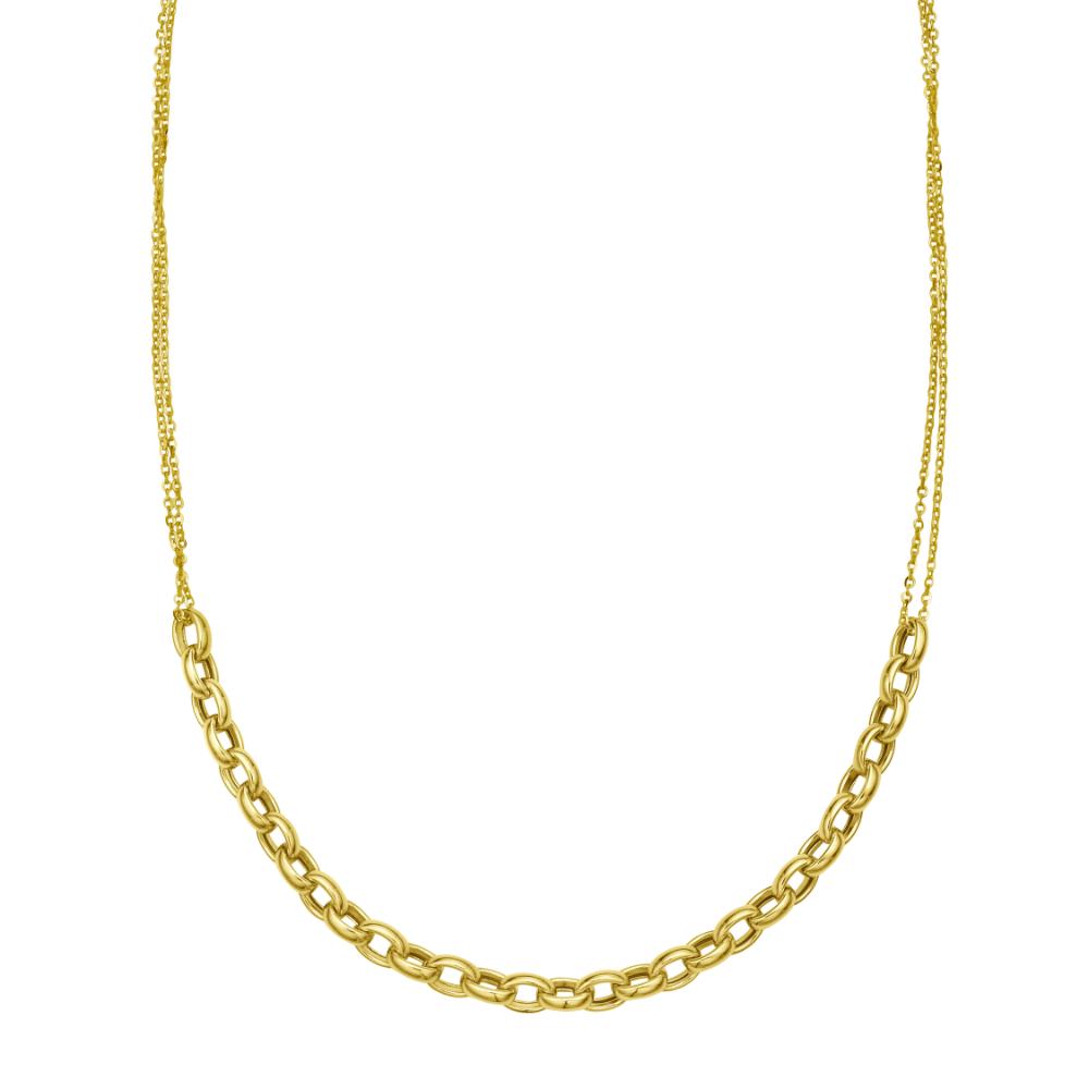 14K Gold Adjustable Rolo Link Chain Necklace for Women - Elegant Layering Piece for Everyday Wear & Special Occasions
