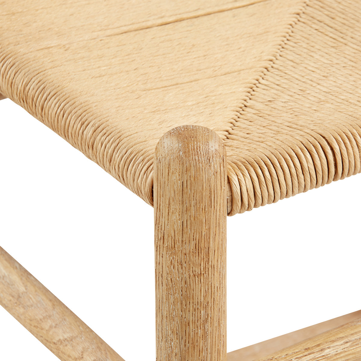 Stylish Oak Rope Wishbone Dining Chair - Solid Wood Mid Century Modern Kitchen Chair for Dining Room, Restaurant & Home Decor | Perfect for Farmhouse, Scandinavian & Boho Interior Design