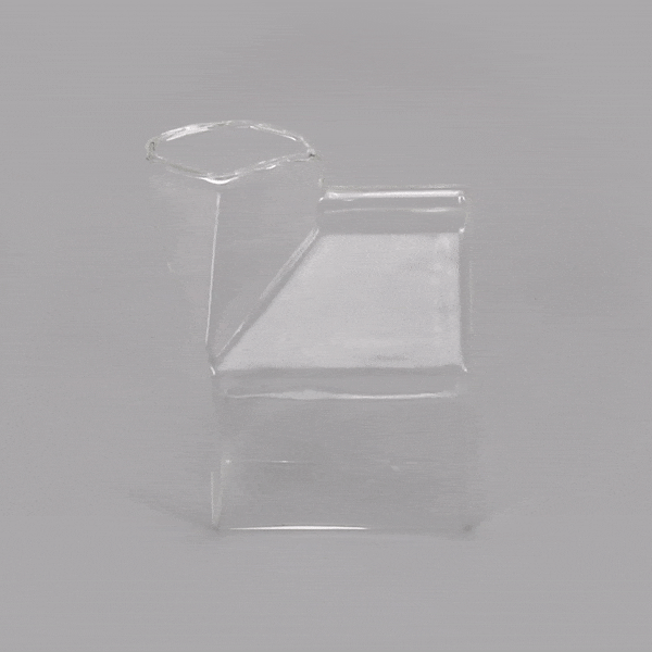 12 oz Clear Glass Milk Bottle with Lid - 3.25