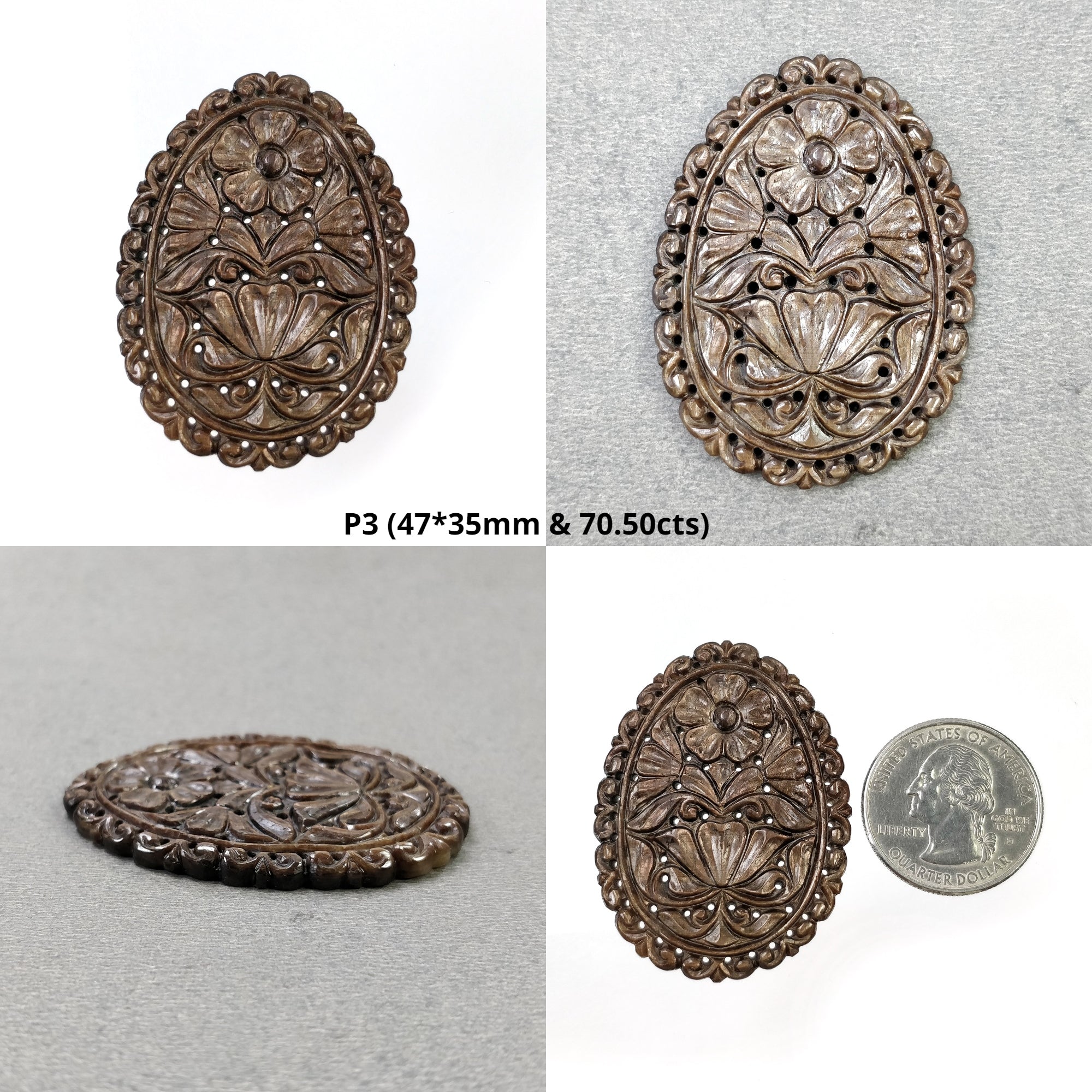 Natural Untreated Golden Brown Chocolate Sapphire Gemstone Carving - Hand Carved Pear Oval Uneven Shape for Jewelry Making, Collectors & Spiritual Healing | Unique Gemstone Gift for Birthdays & Anniversaries