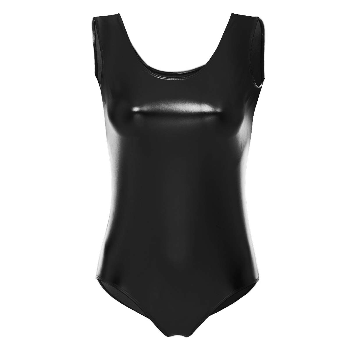 Shiny Metallic Ballet Leotard for Women - Sleeveless Dance Camisole Gymnastics Bodysuit - Ballerina Dancewear & Clubwear - Perfect for Ballet Practice, Gymnastics, Dance Performances & Costume Parties