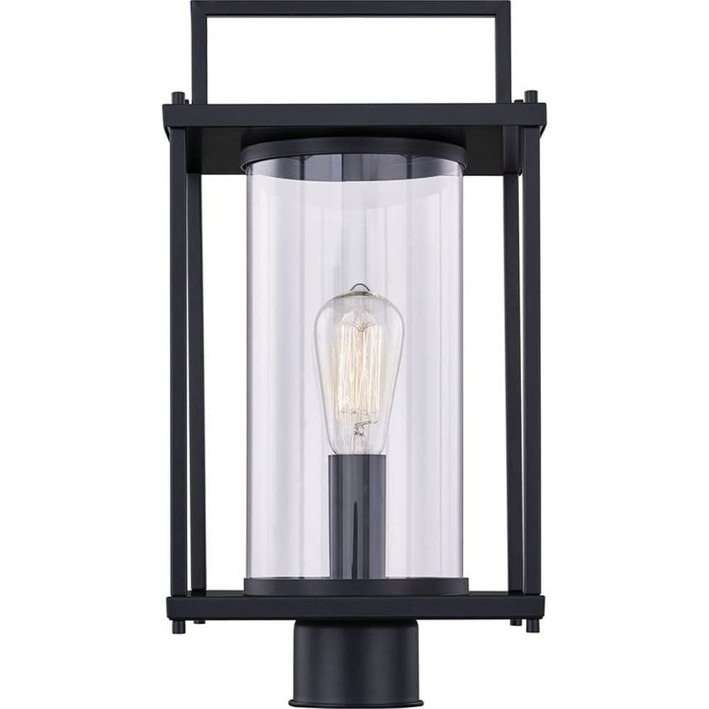 1 Light Outdoor Post Lantern - Transitional Style Black Exterior Light Fixture for Porch, Garden & Pathway - Weather-Resistant Design for Year-Round Use - Model 71-Bel-4352488