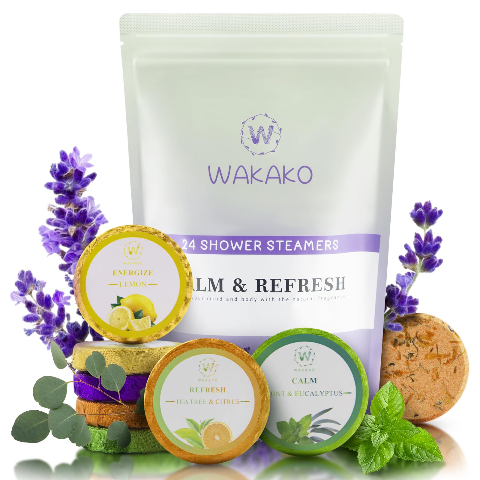 24 Pack Aromatherapy Shower Steamers with Essential Oils - Relaxing Shower Bombs for Stress Relief & Self Care - Perfect Valentine's Day, Birthday Gifts for Women - Use in Bathroom for Spa-Like Experience at Home