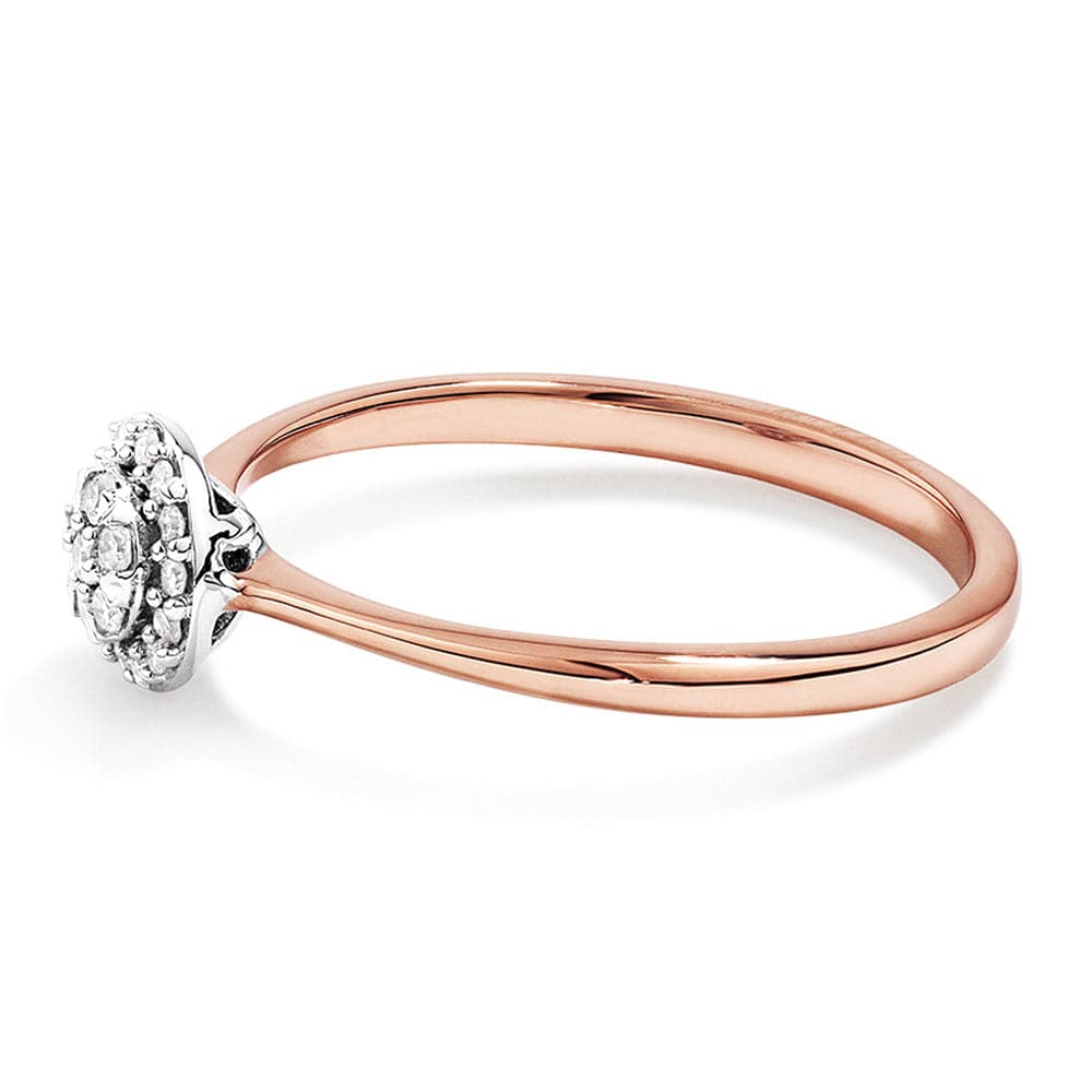 Lab Grown Diamond Promise Ring - Round Cluster Engagement Ring for Women, Ethical & Affordable Alternative to Mined Diamonds - Perfect for Proposals, Anniversaries & Special Occasions