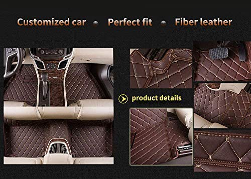 Premium Leather Car Floor Mats for BMW X2 F39 (2018) - Waterproof Full Coverage Floor Liners - Red Artificial Leather - Perfect for All-Weather Protection & Luxury Interior Upgrade