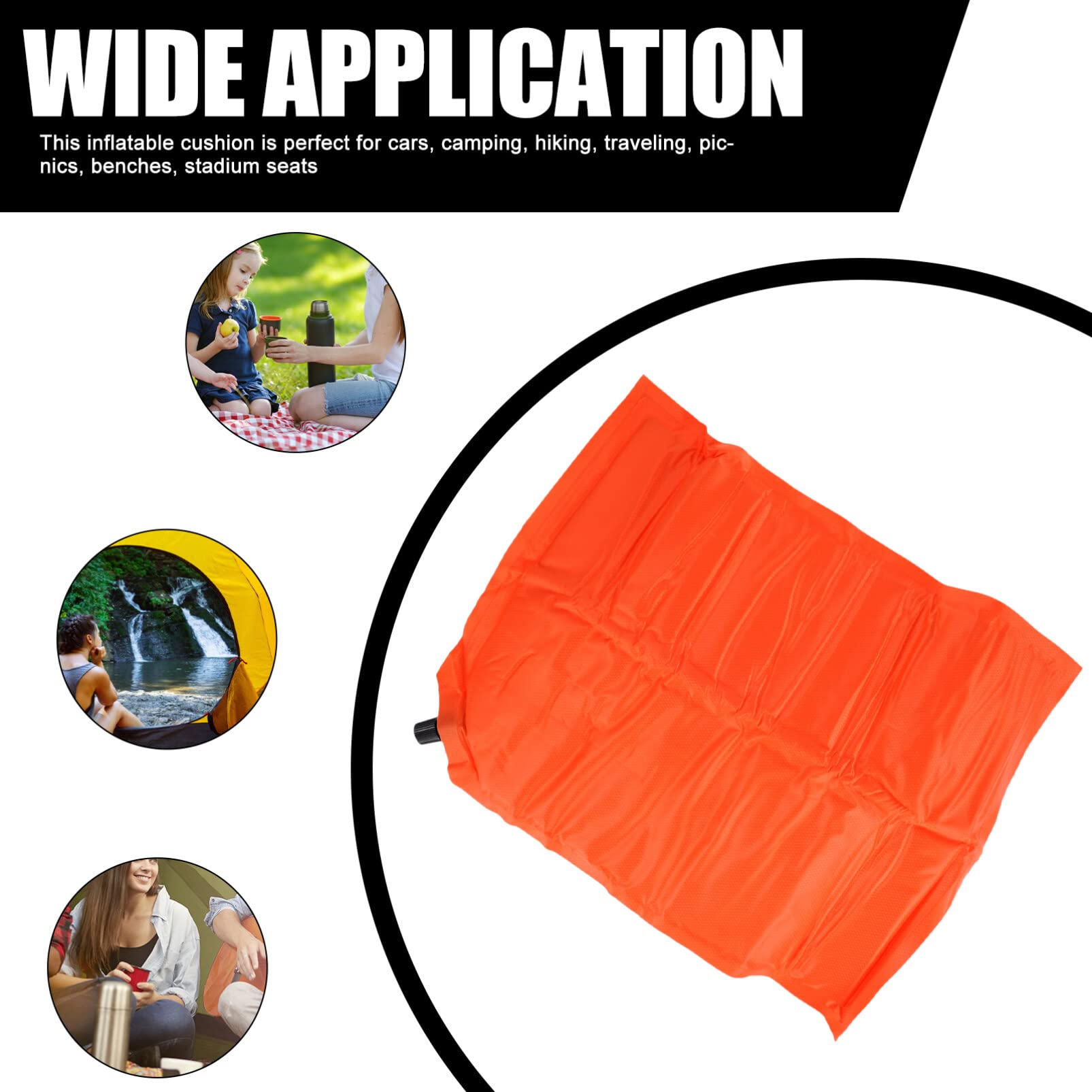 **BESPORTBLE Inflatable Seat Pad – Portable Memory Foam Cushion for Wheelchair, Car, Airplane, Office & Outdoor Camping | Non-Slip Stadium Seat for Hiking, Backpacking & Travel**    *(Use Cases: Perfect for long flights, road trips, outdoor events, stadium games, office chairs, and wheelchair comfort.)*