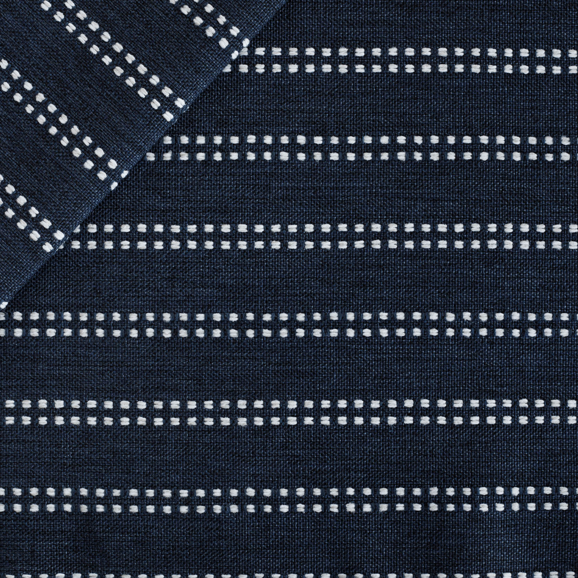 Premium Elodie Stripe Fabric - 100% Cotton Indigo Blue Fabric for Upholstery, Curtains & Home Decor | Perfect for DIY Sewing Projects & Crafting