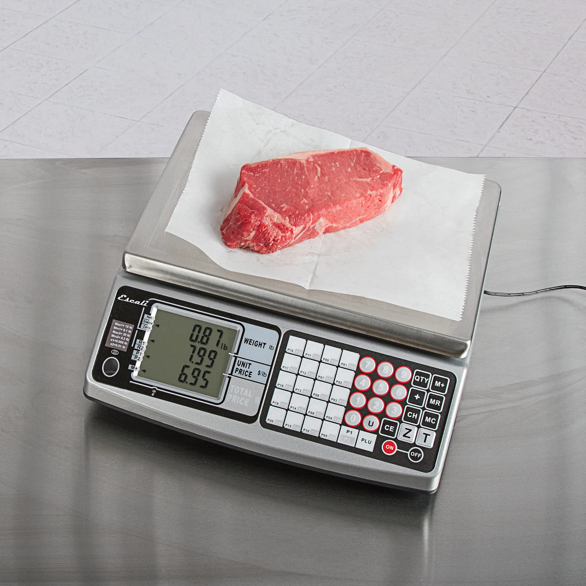 Escali Legal Digital Trade Scale - 10lb Capacity, Medium Size, Silver - Perfect for Shipping, Baking, and Small Business Use