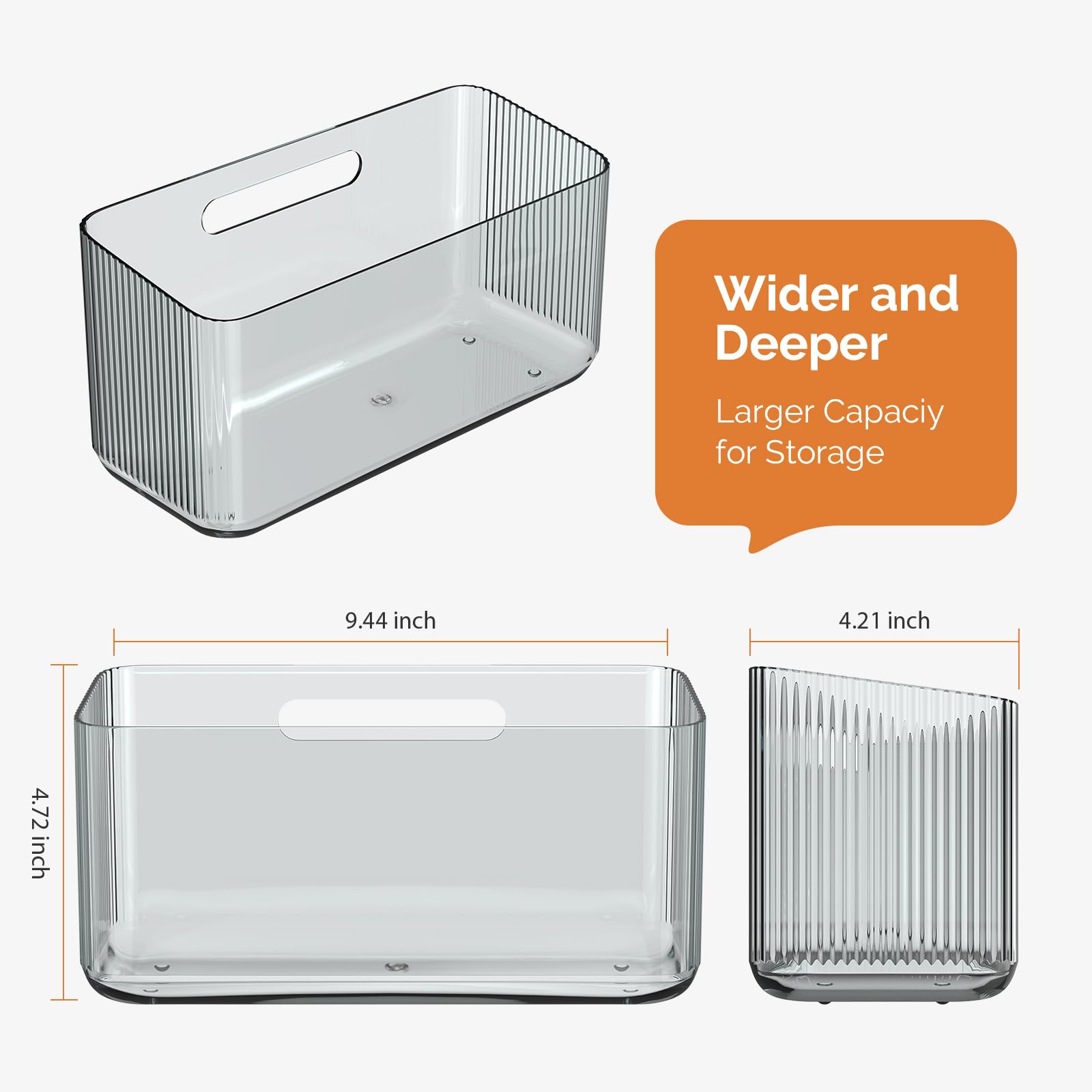 MaraFansie 2 Pack Plastic Lid Organizers - No Drill Cabinet Organizer for Kitchen Storage, Space Saving Tupperware & Food Container Lid Holders (Clear Gray) - Perfect for Pantry, Cabinet & Drawer Organization