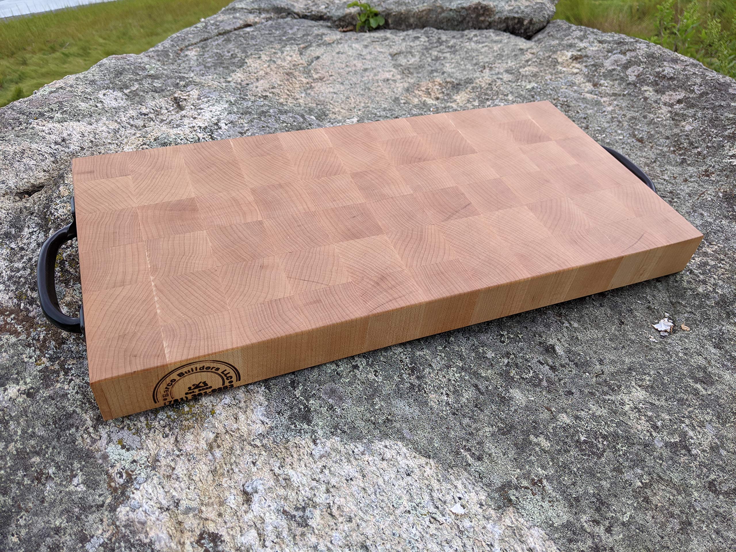 Premium Maple End Grain Butcher Block Cutting Board - Heavy Duty Wood Chopping Board for Kitchen, Meat Cutting & Food Prep - Perfect for Chefs, Home Cooking & BBQ