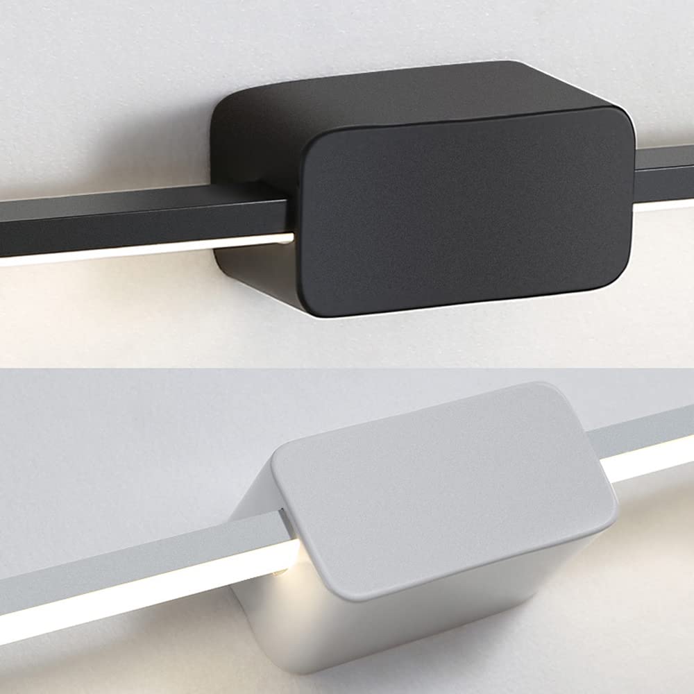 Modern LED Vanity Light for Bathroom - Dimmable Acrylic Wall Sconce Fixture in White/Black - Perfect for Makeup Dressing Table & Mirror Lighting (Ideal for Bathroom, Bedroom, and Spa Decor)