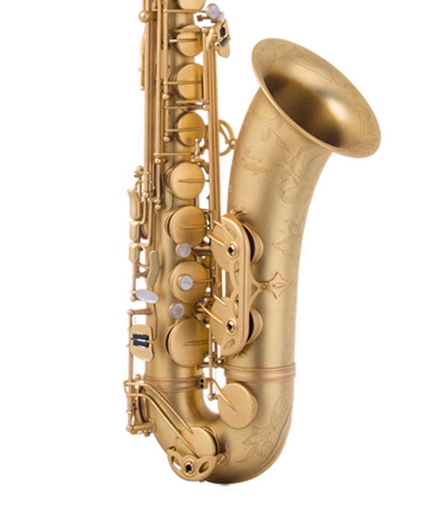 Antigua Winds TS4348 Model 25 PowerBell Tenor Saxophone - Professional Unlacquered Brass Instrument for Jazz, Blues & Concert Performance