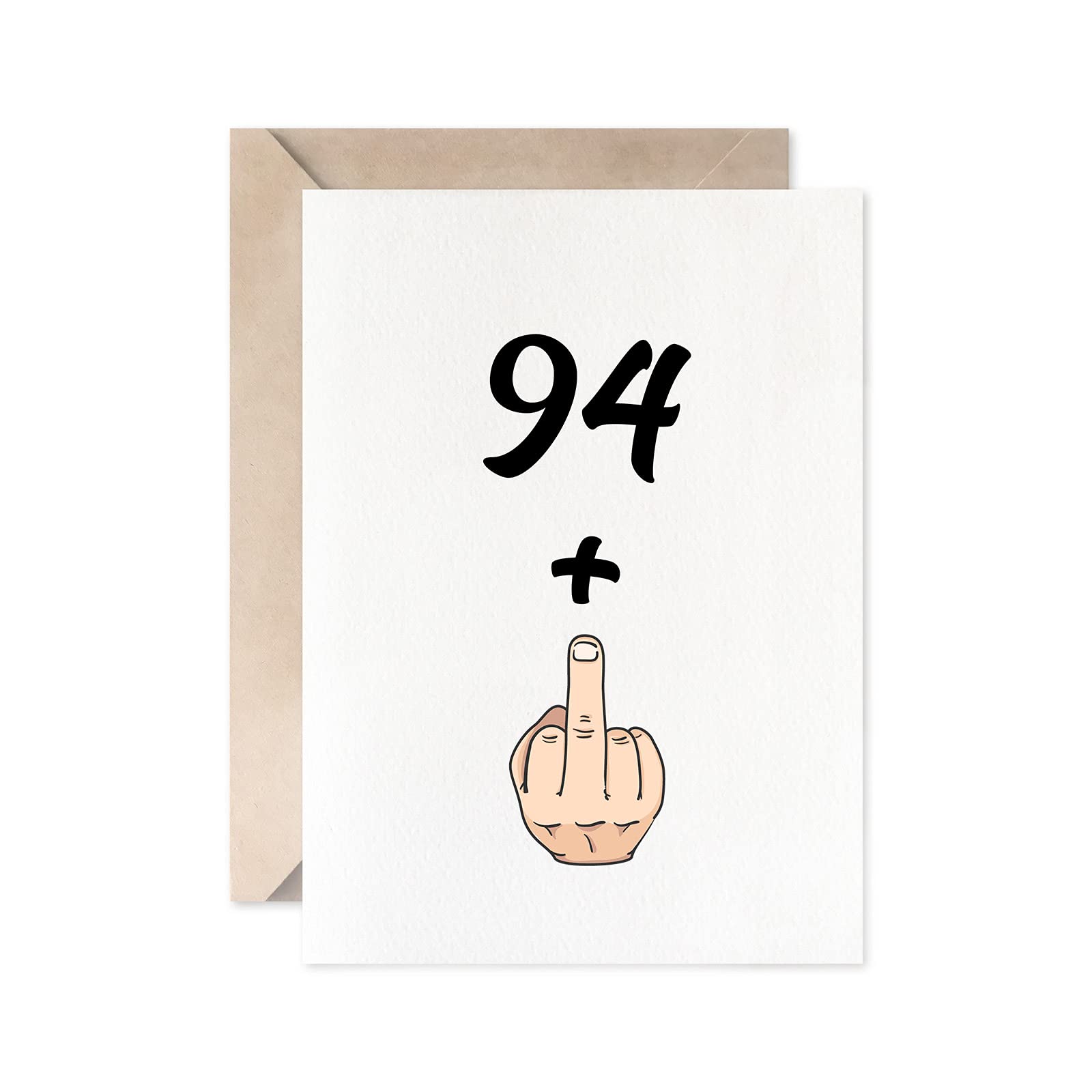 Funny 95th Birthday Card for Women & Men - Hilarious 94+1 Joke Gift Idea - Perfect 95 Years Old Birthday Greeting Card for Parties & Celebrations