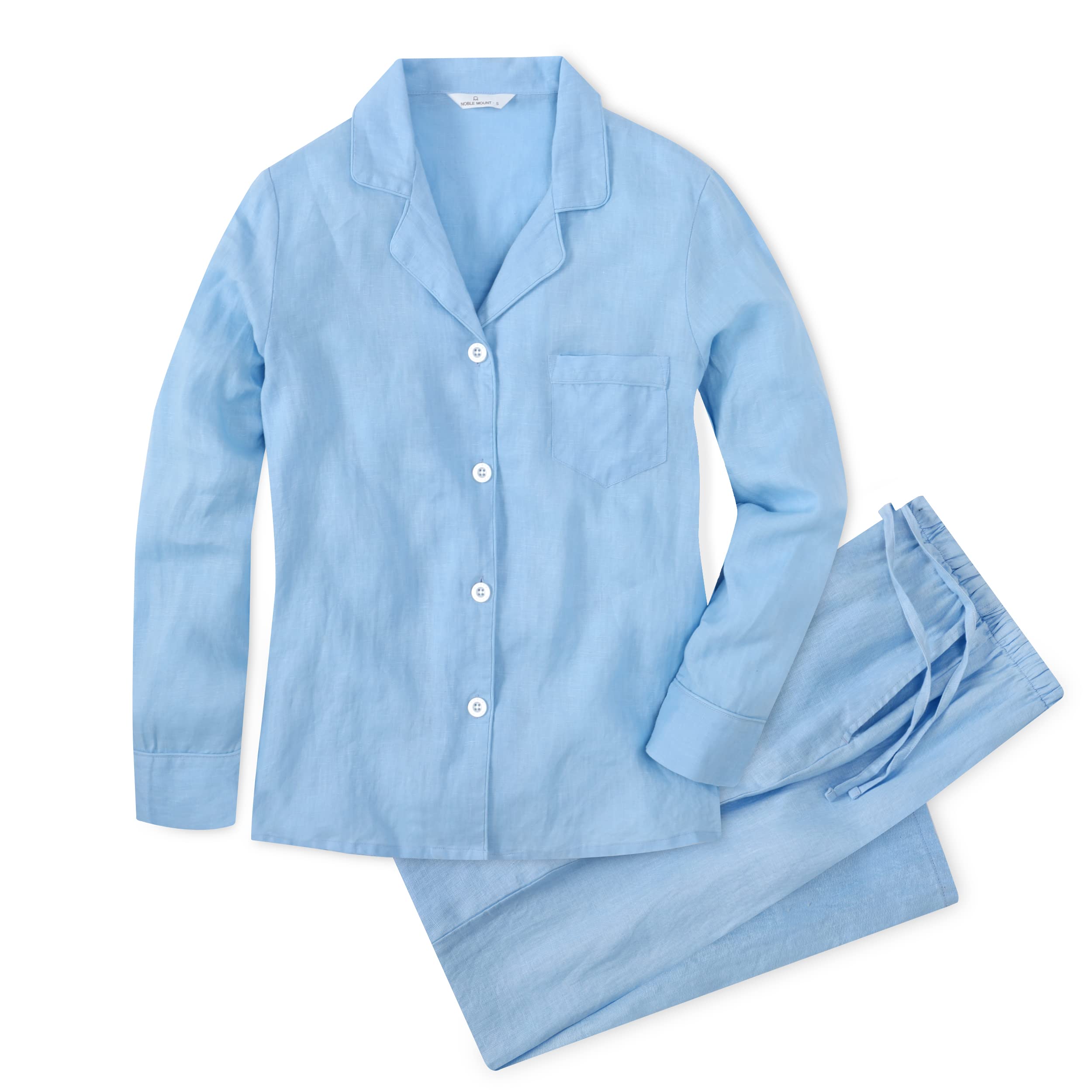 Premium Women's Linen Pajama Set - Soft & Breathable Summer Sleepwear for Hot Nights - Lounge & Sleep Comfort at Home