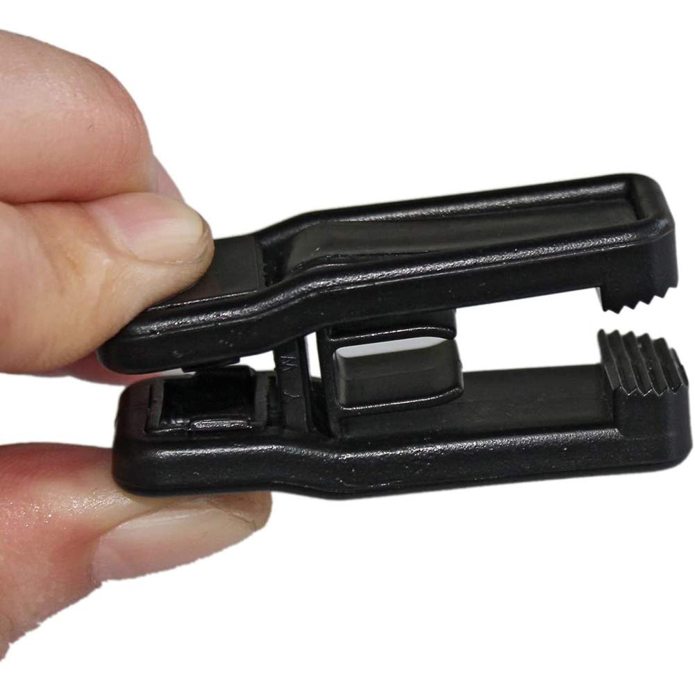 12 Pack Plastic Finger Clips for Slim Velvet Hangers - Strong Clothes Pins for Pants, Skirts & Delicate Garments - Space Saving Closet Organization for Teens & Adults (Black)